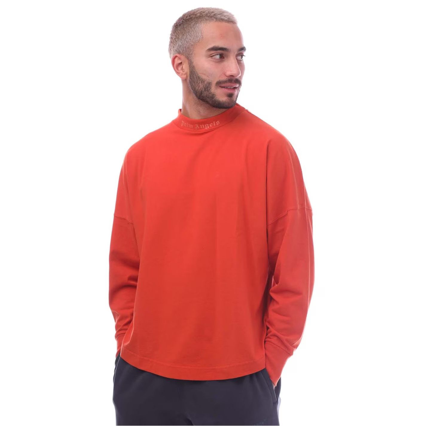 Palm Angels o1g2r1mq0426 Classic Glitter Logo Long Sleeve Over T-Shirt Size US M / EU 48-50 / 2 - 1 Thumbnail