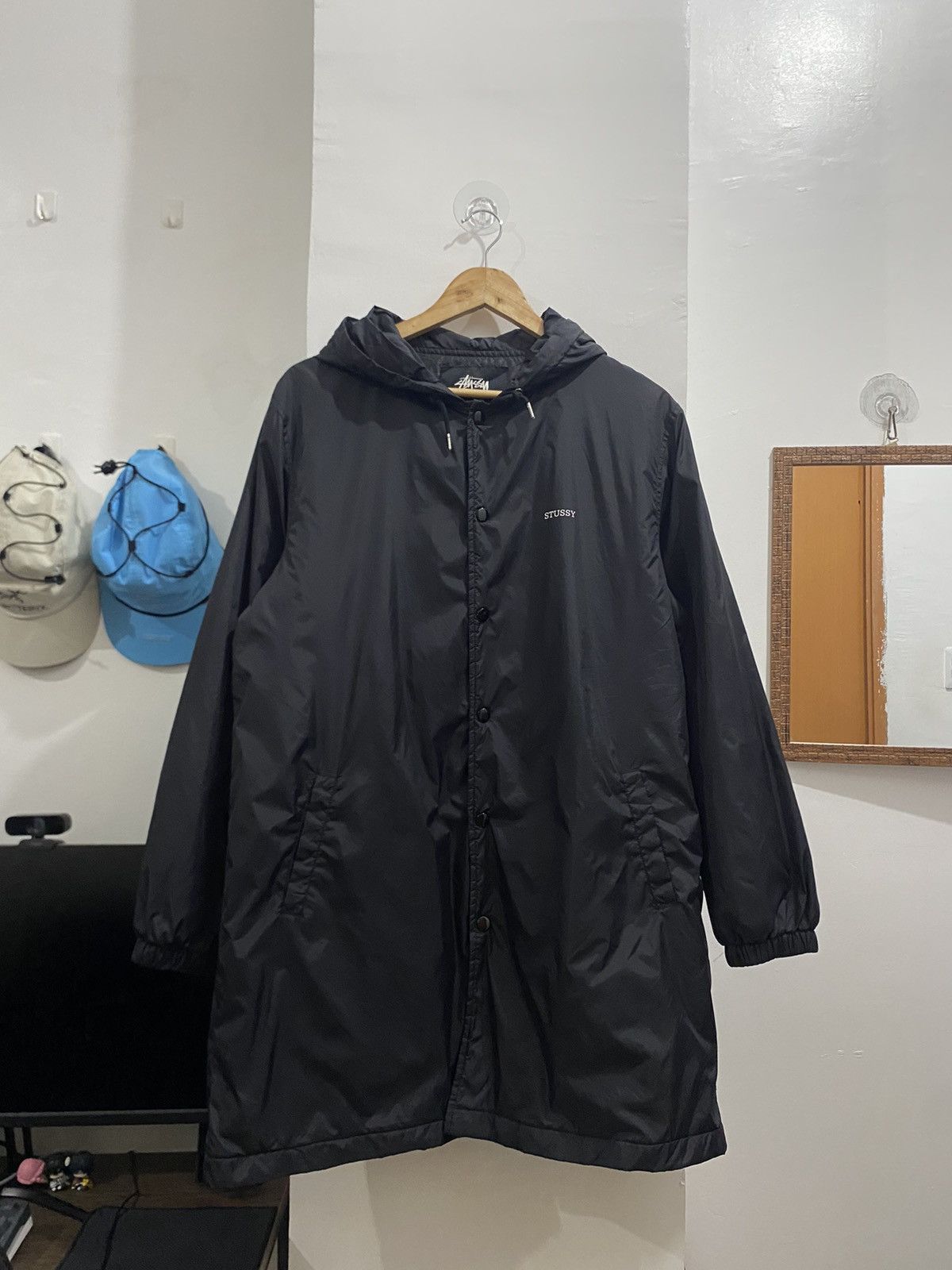 Stussy STUSSY LONG HOODED COACH JACKET Size US M / EU 48-50 / 2 - 2 Thumbnail
