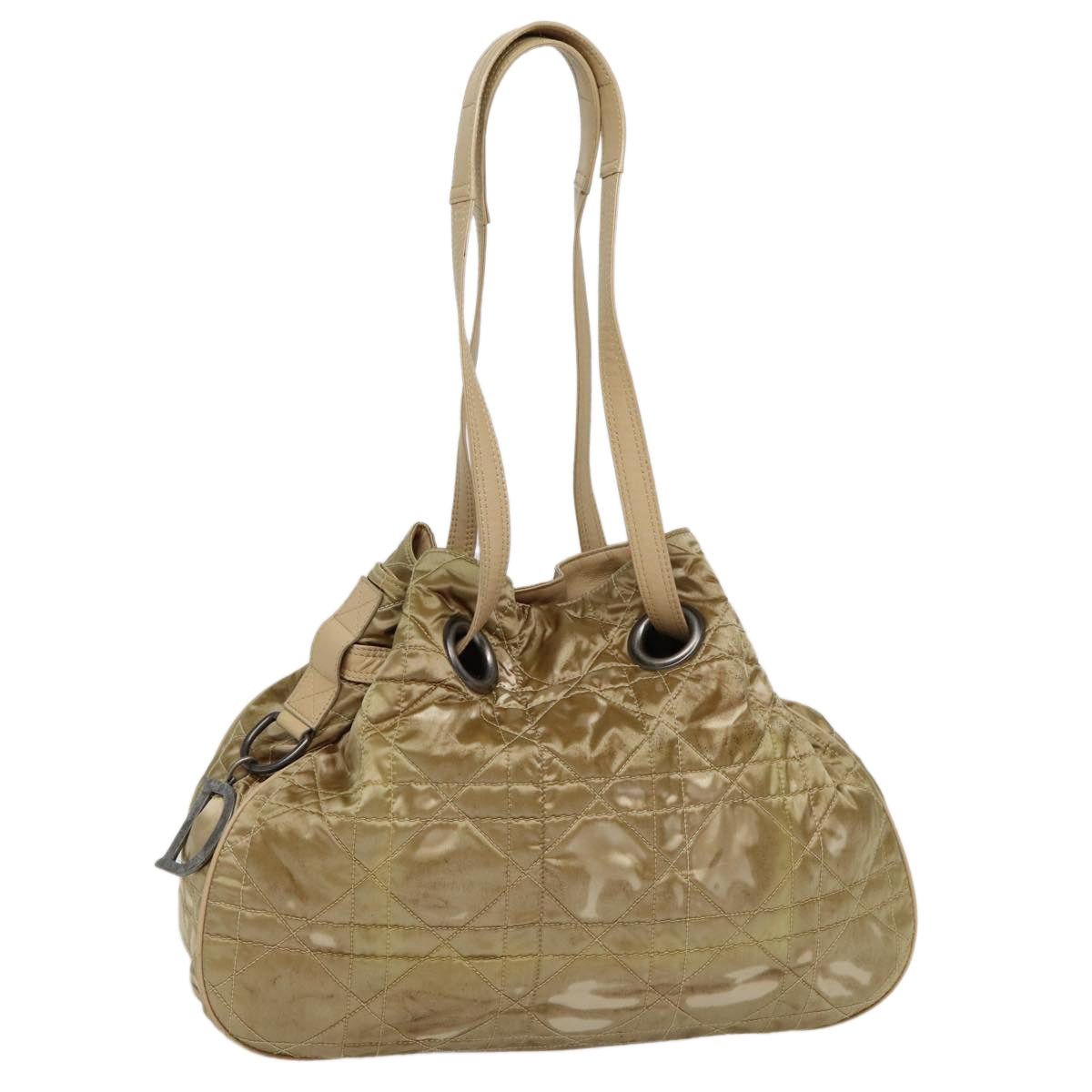 Dior Lady Dior Canage Shoulder Bag Nylon Beige, Women's