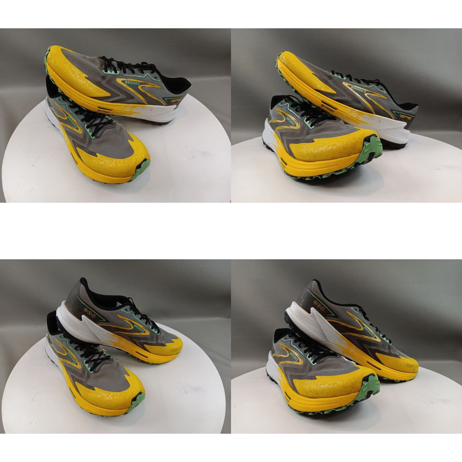 Brooks Brooks Catamount Sneaker Men 15 Lemon Chrome Sedona Sage Yellow Breathable Cushioned D Rubber Cleat Shoe Size US 14 / EU 47 - 10 Thumbnail