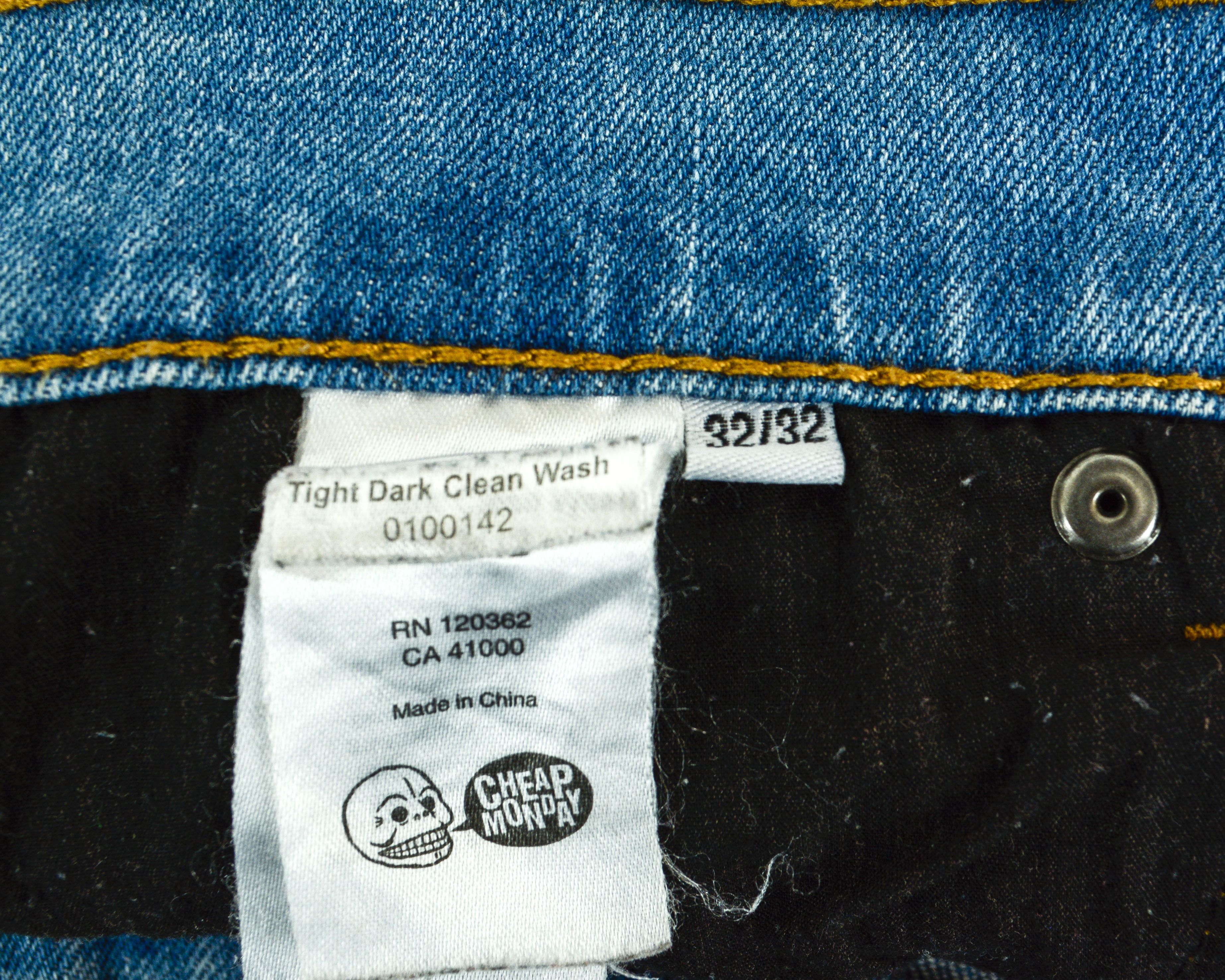 Cheap Monday Tight Dark Clean Wash W32 L32 Slim Skinny Jeans Denim Pants Size US 32 / EU 48 - 5 Thumbnail