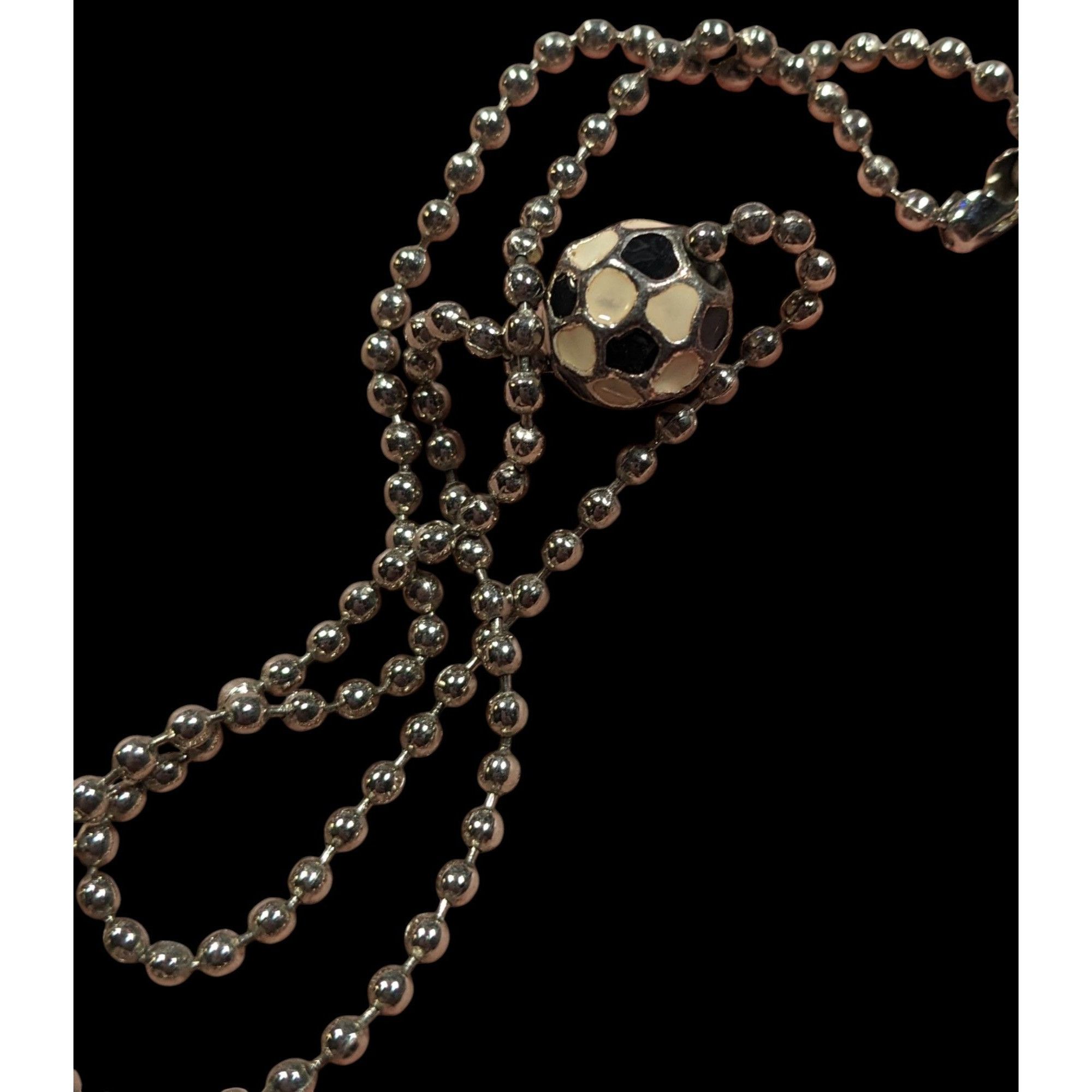 Other Sporty Soccer Ball Pendant Necklace With Enamel Accents Size ONE SIZE - 5 Thumbnail