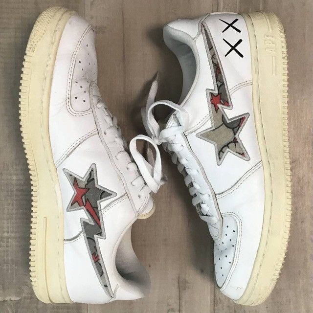 Bape × Kaws × Nigo KAWS × BAPE STA Leather Sneakers a bathing ape star NIGO Size US 11 / EU 44 - 3 Thumbnail