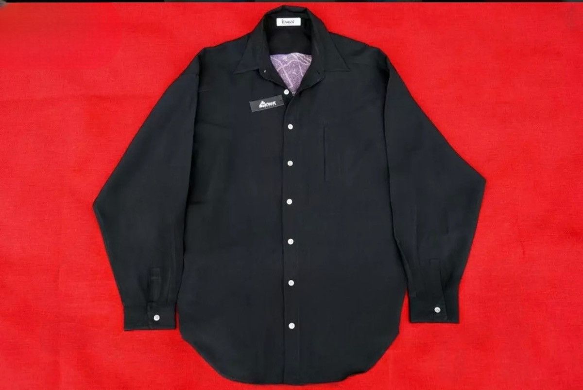 Japanese Brand × Kansai Yamamoto × Vintage Vintage 1980’s Kansai Yamamoto Angel Artwork Dress Shirt Size US L / EU 52-54 / 3 - 2 Thumbnail
