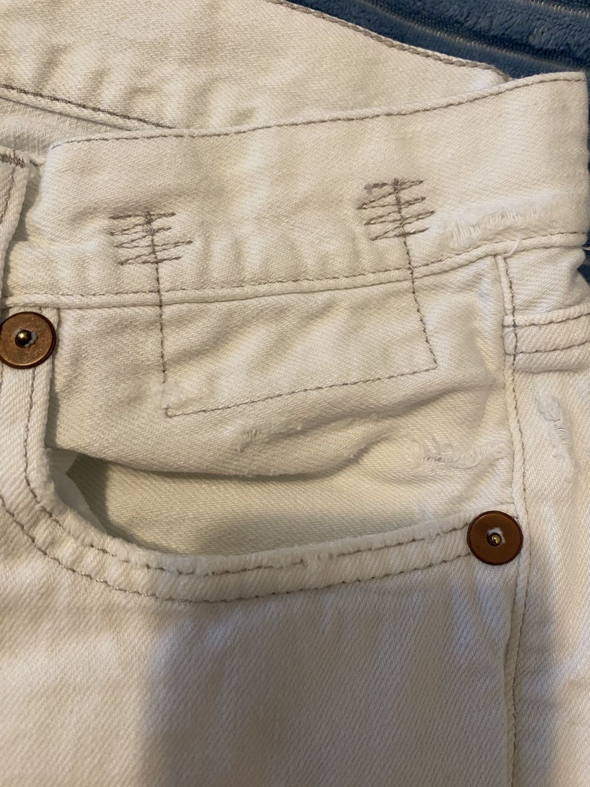 R13 R13 SS23 Boyfriend Jean In Holden White Ecru Selvedge Denim Size 25" / US 0 / IT 36 - 10 Thumbnail