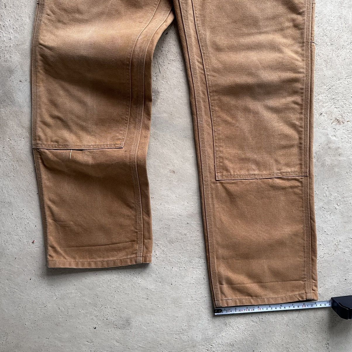 Carhartt (33x31.5) Crazy Faded 90s Carhartt Double Knee Brown/Tan Size US 33 - 8 Thumbnail
