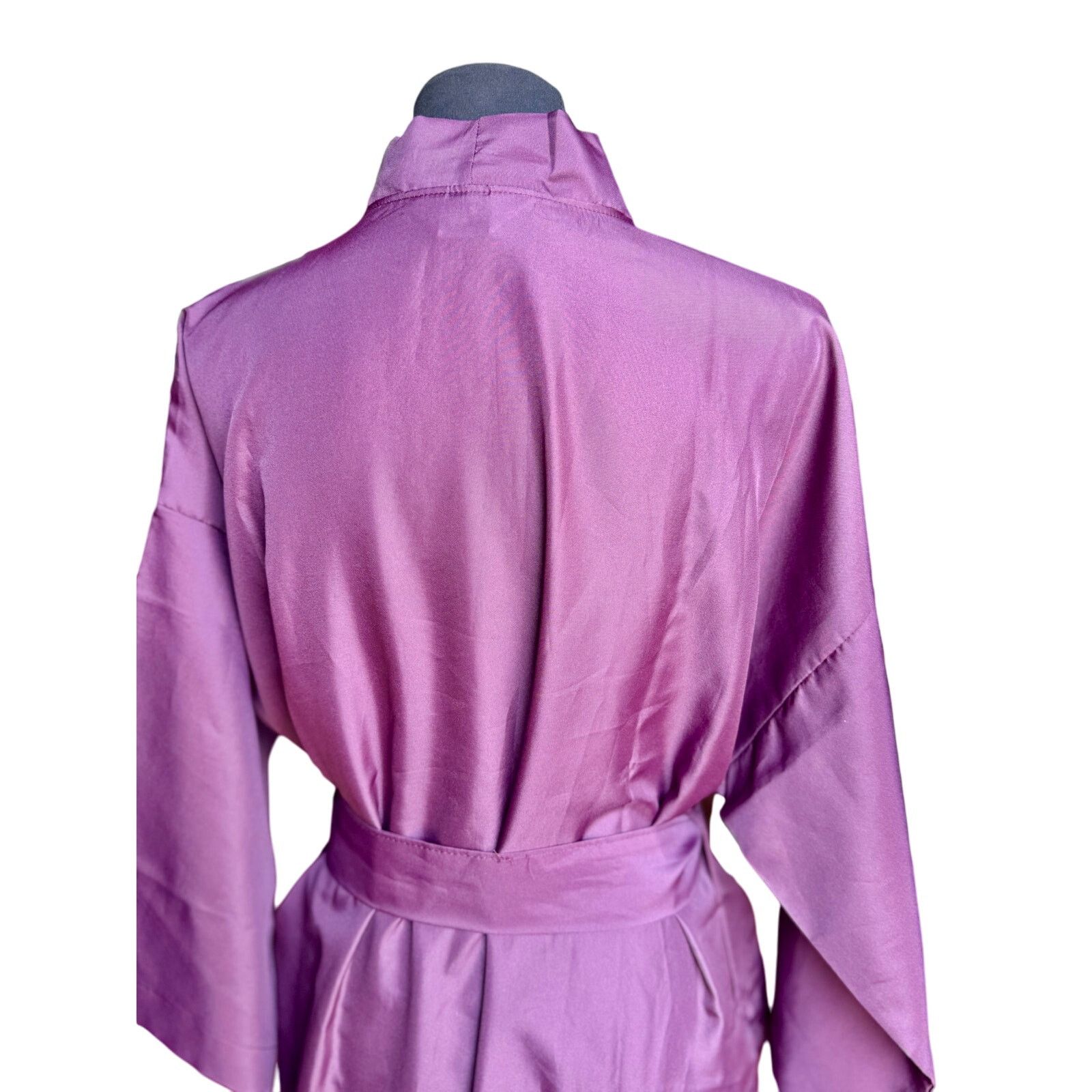 Dior Dior Stylish Purple Kimono Robe with Pockets Size ONE SIZE - 9 Thumbnail