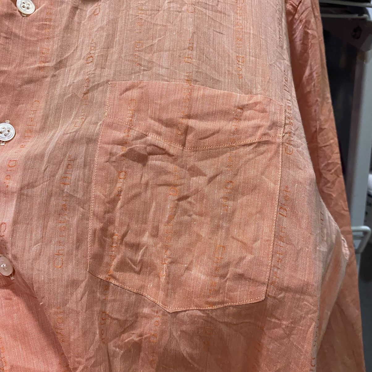 Christian Dior Monsieur × Vintage VINTAGE‼️Christian Dior Monsieur Full Spell Out Design Shirts Size US XL / EU 56 / 4 - 6 Thumbnail