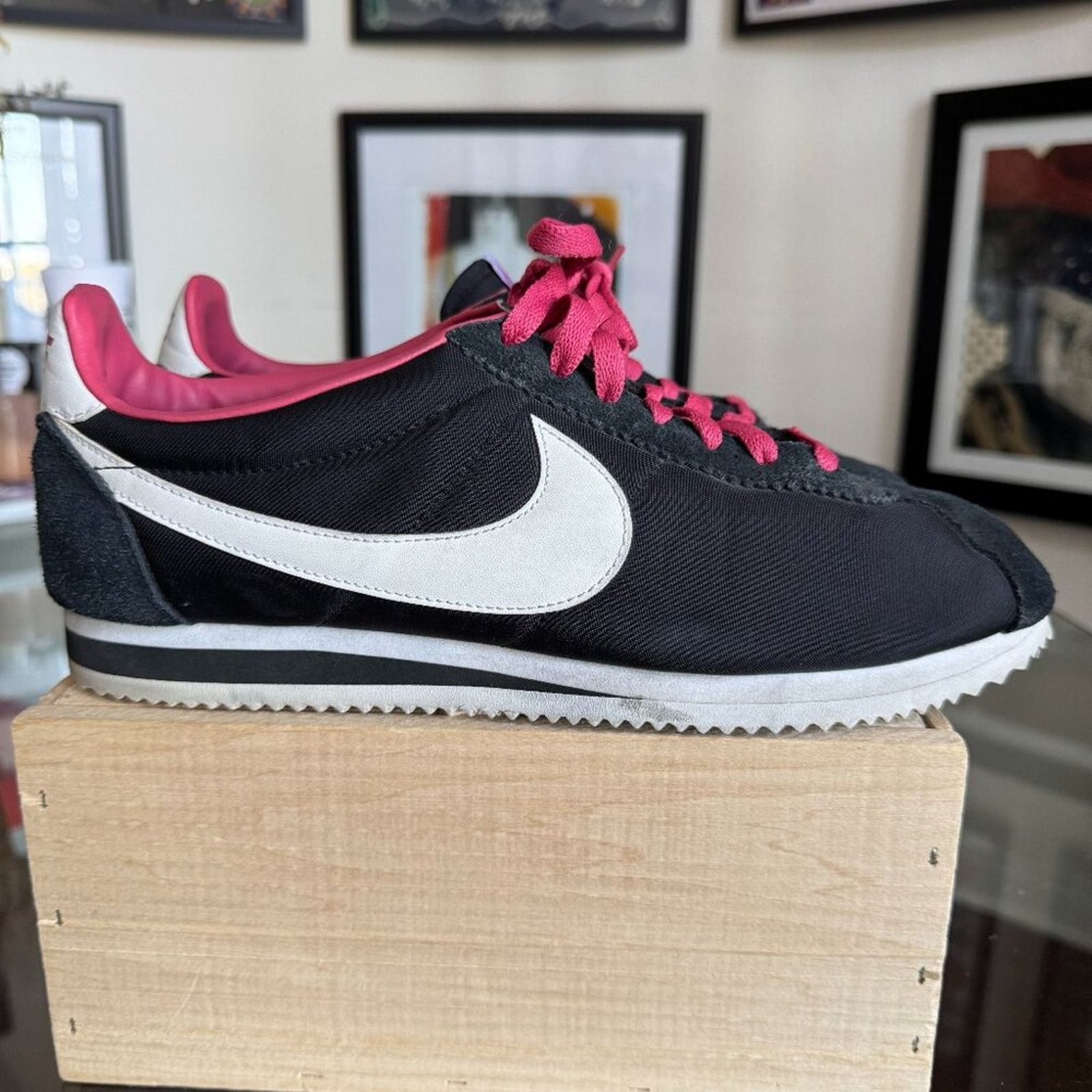 Nike Nike Cortez Nylon “Black / Pink / White” Retro Runner, 10.5 Size US 10.5 / EU 43-44 - 1 Thumbnail