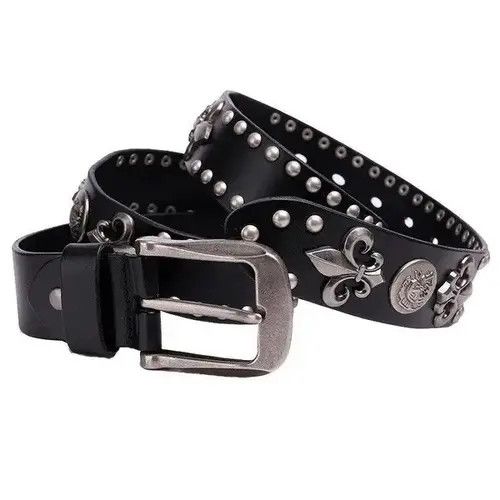 Homemade × Hypebeast × Japanese Brand Belts Men Belt Punk Rivet Size 32 - 3 Thumbnail