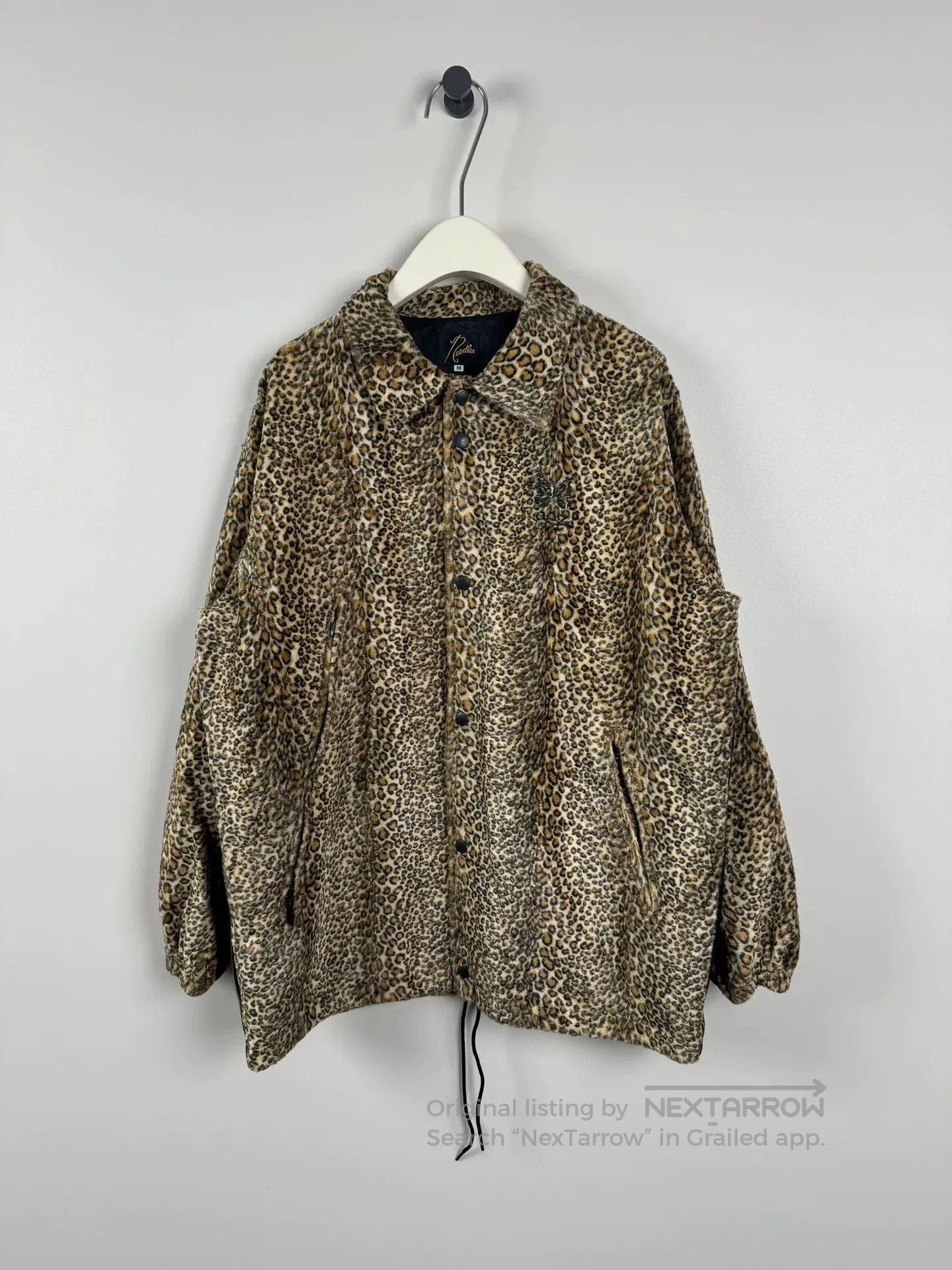 leopard print coach jacket size M.