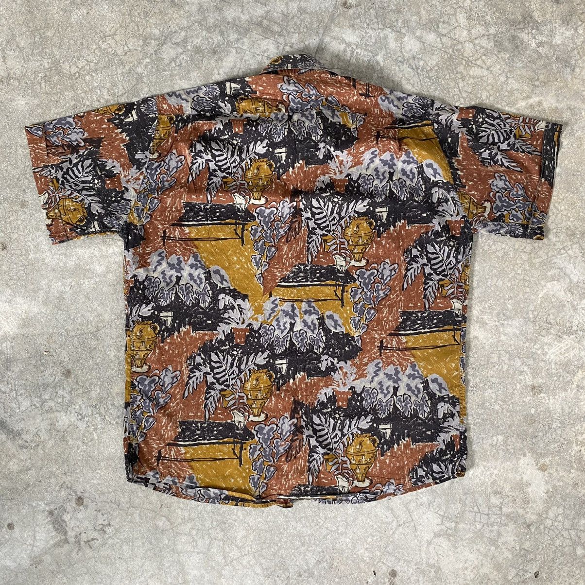 Yves Saint Laurent Vintage 90’s YSL Pour Homme Batik Abstract Button Ups Shirts Size US L / EU 52-54 / 3 - 12 Thumbnail