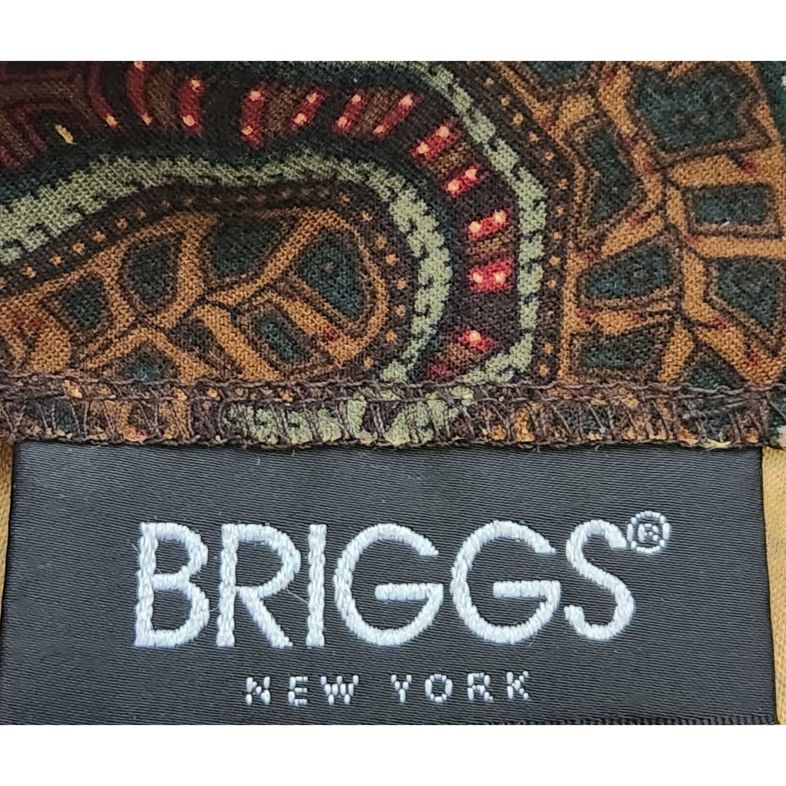 Other Briggs New York Brown Green Paisley Print A Line Skirt 14 Size 36" / US 14 / IT 50 - 4 Thumbnail