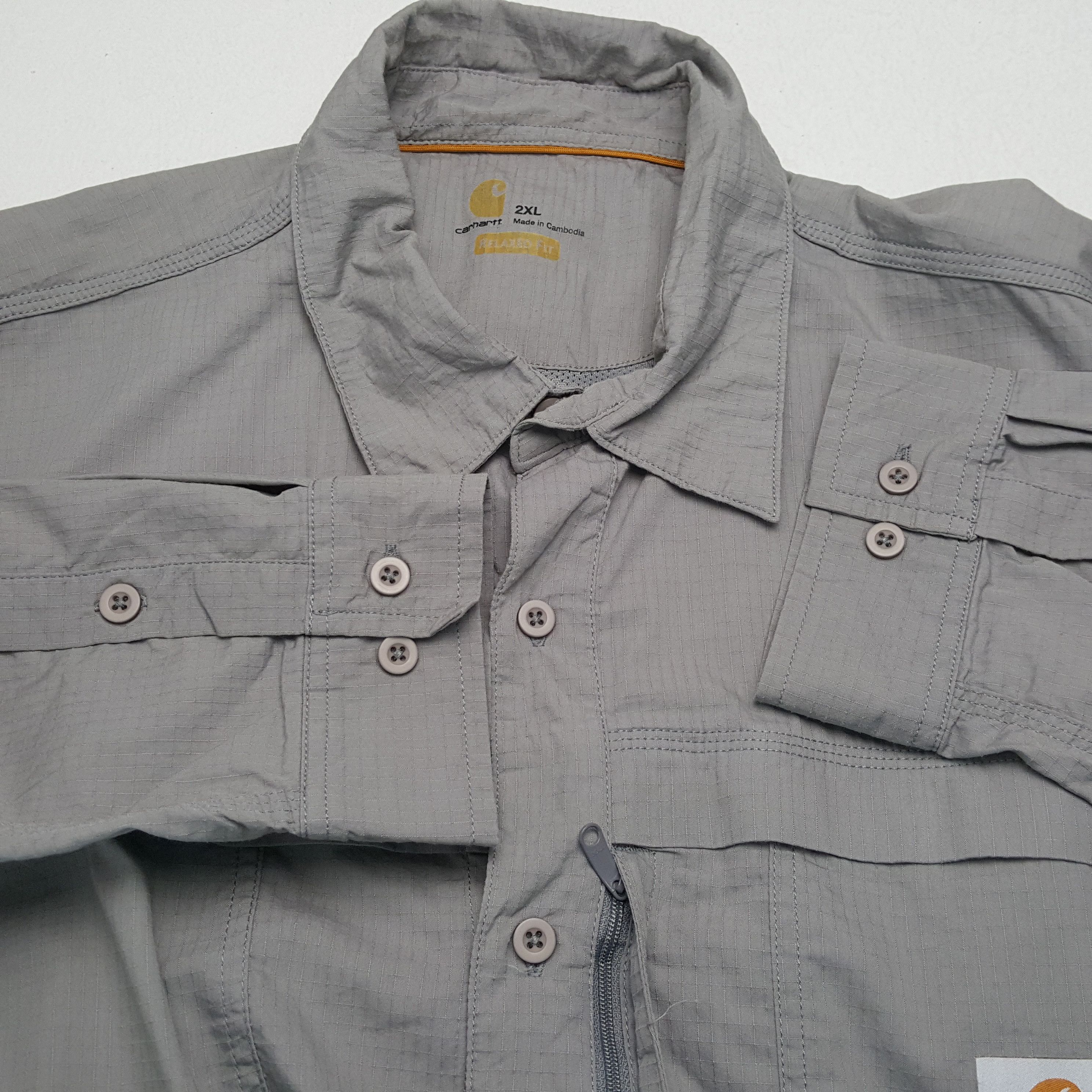 Carhartt × Vintage CARHARTT Small Logo Design Workwear Style Shirt Size US XXL / EU 58 / 5 - 10 Thumbnail