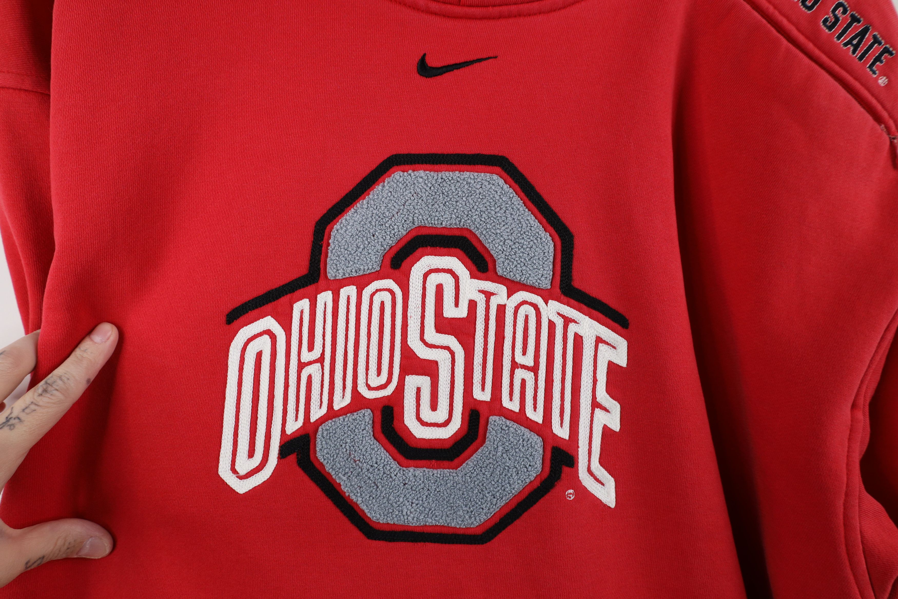 Nike Vintage Nike Center Swoosh Ohio State University Hoodie Red Size US L / EU 52-54 / 3 - 9 Thumbnail