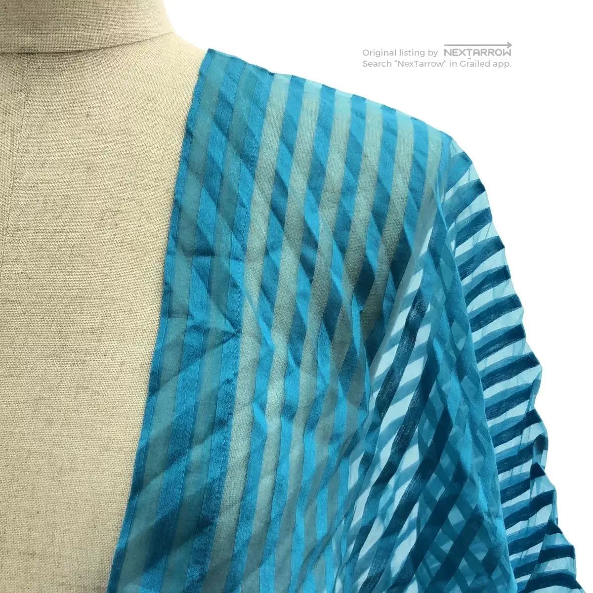 Issey Miyake Pleated Dress in Blue, Women's — image 2 of 6