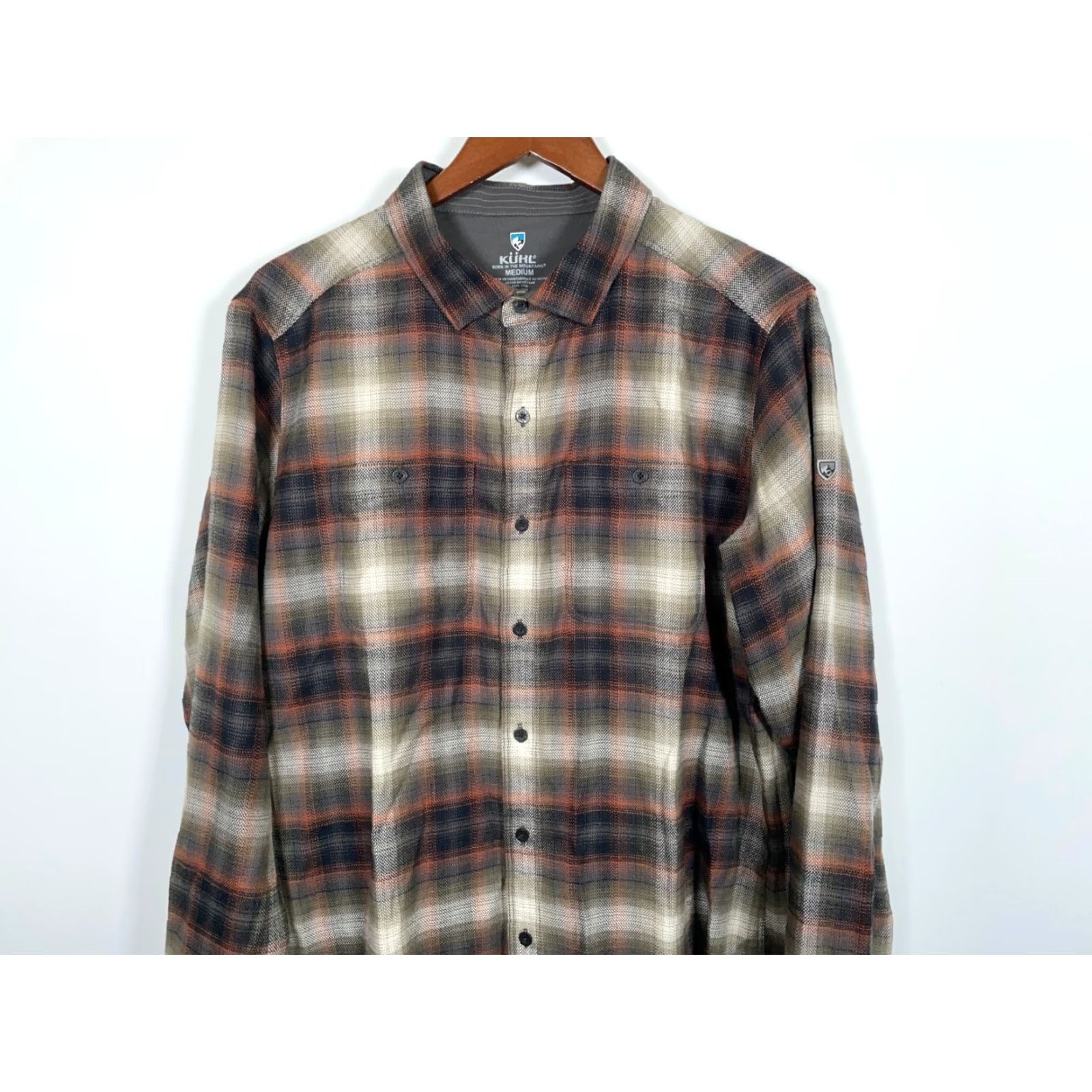 Vintage Kuhl Law Flannel Shirt Adult Medium Brown Plaid Cotton Tencel Blend Button-Up Long Sleeve Mens Fall Winter Grunge Hipster Retro Size US M / EU 48-50 / 2 - 4 Thumbnail