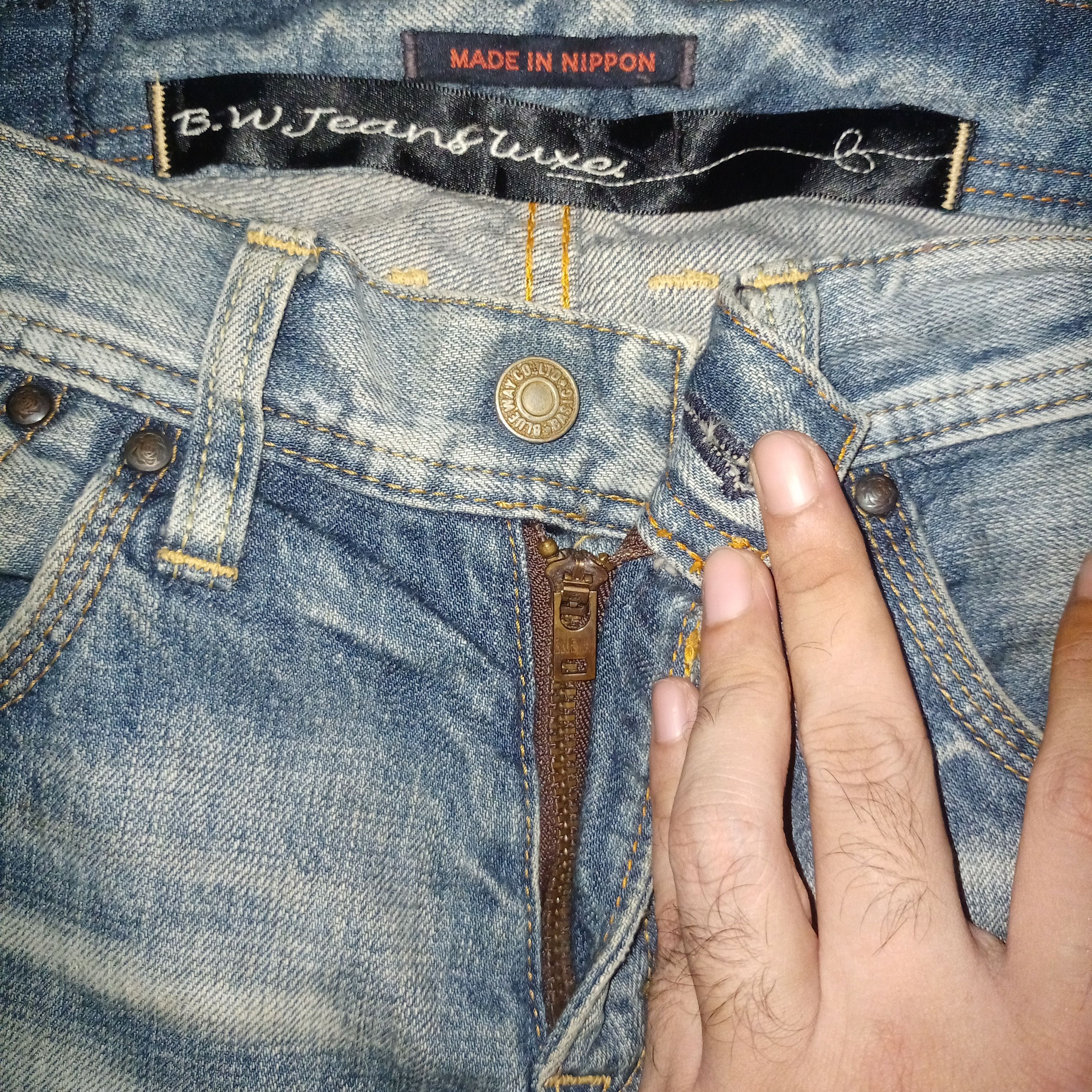 Japanese Brand Vintage Japanese BLUE WAY Distressed Flare Jeans Size US 30 / EU 46 - 3 Thumbnail