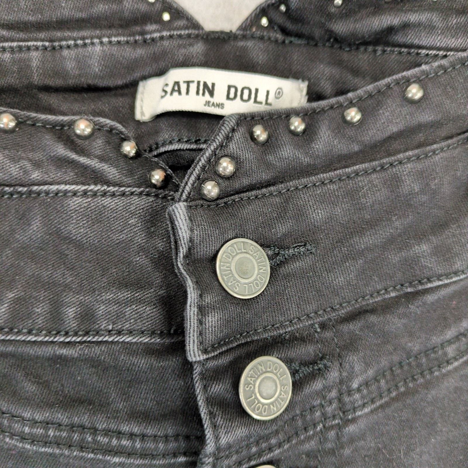 Other Satin Doll Women's 20 Stretch Black Denim Cropped Jeans Size 42" / US 20 - 2 Thumbnail