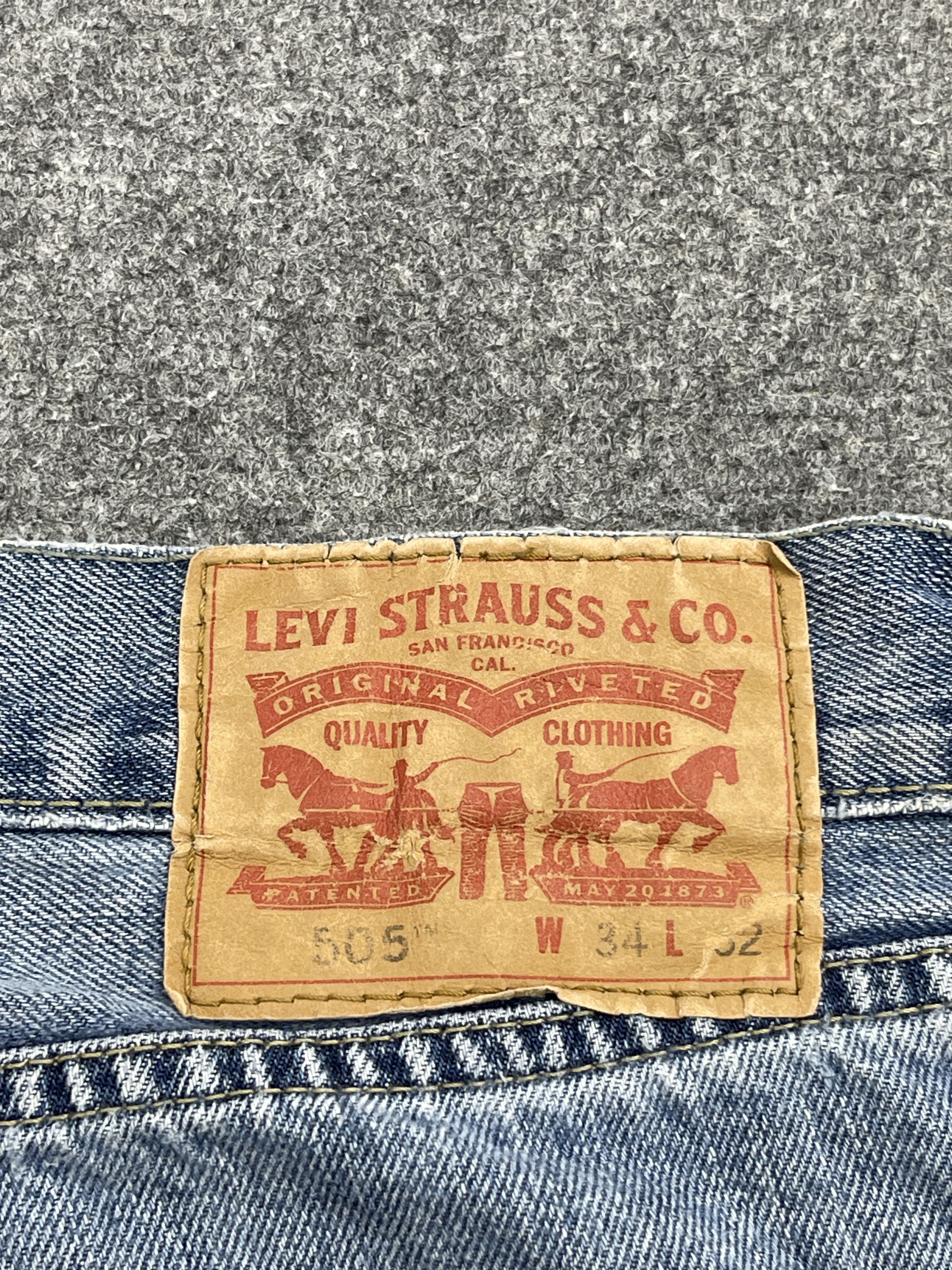 Levi's Vintage Levis 505 Faded Blue Jeans DP2561 Size US 34 / EU 50 - 5 Thumbnail