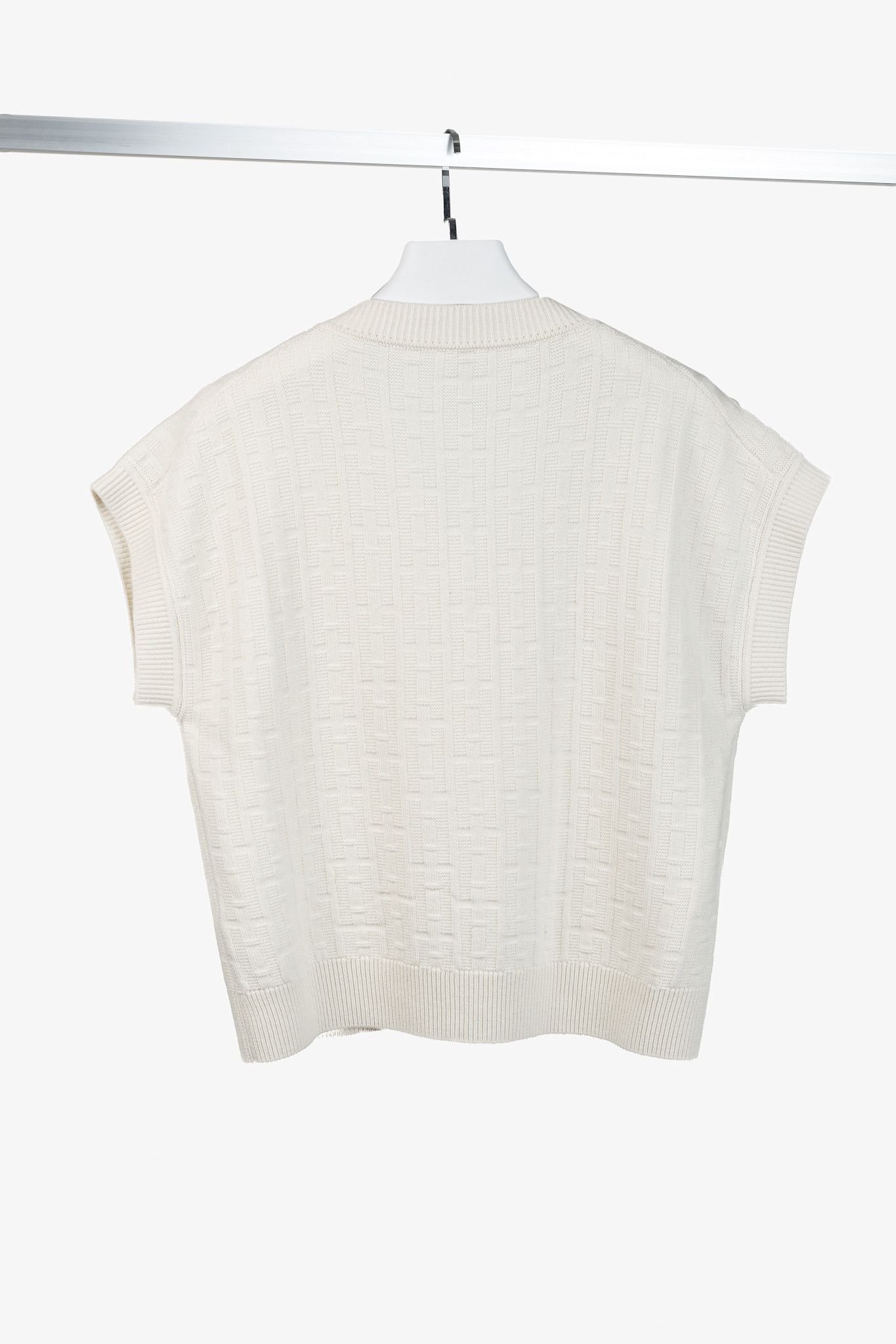 Hermes Hermes Cream Monogram Wool-Knit Sweater Vest & Pants Set Size M / US 6-8 / IT 42-44 - 6 Thumbnail