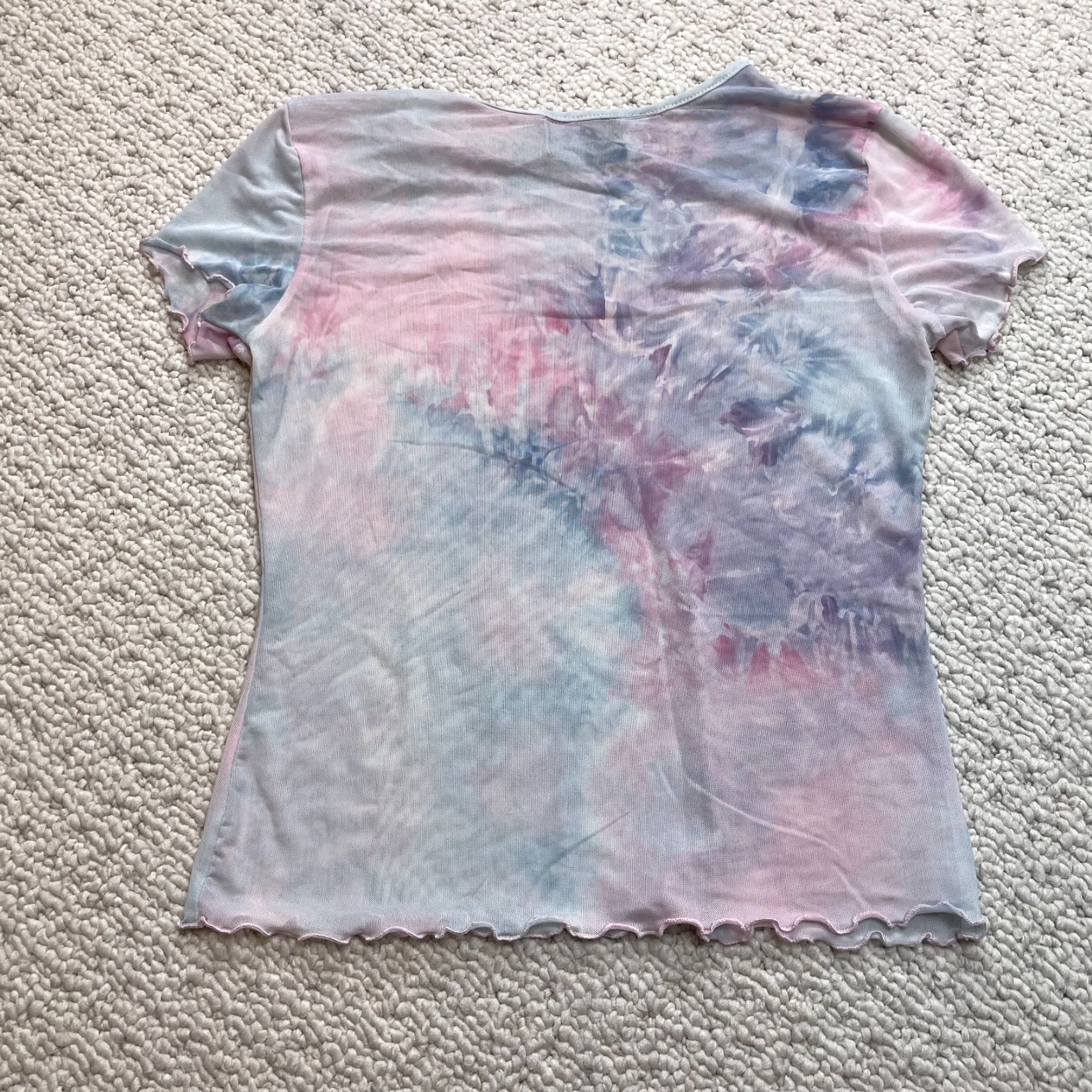 Vintage VINTAGE? No, Polly Esther T Shirt Womens Small Colrful TieDye Short Sleeve Stretch Casual Top Size S / US 4 / IT 40 - 6 Thumbnail