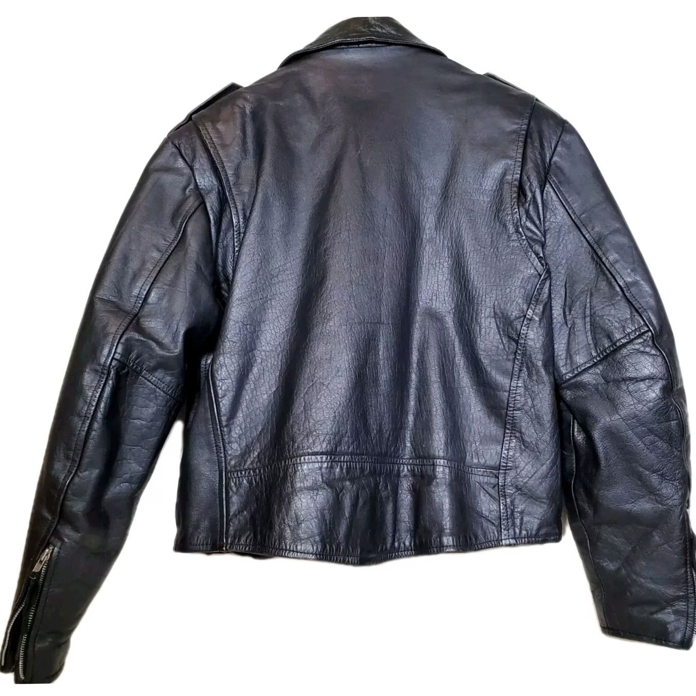 Vintage VINTAGE Wilsons Black Leather Motorcycle Biker Jacket Thinsulate L Mens L Size US L / EU 52-54 / 3 - 3 Thumbnail