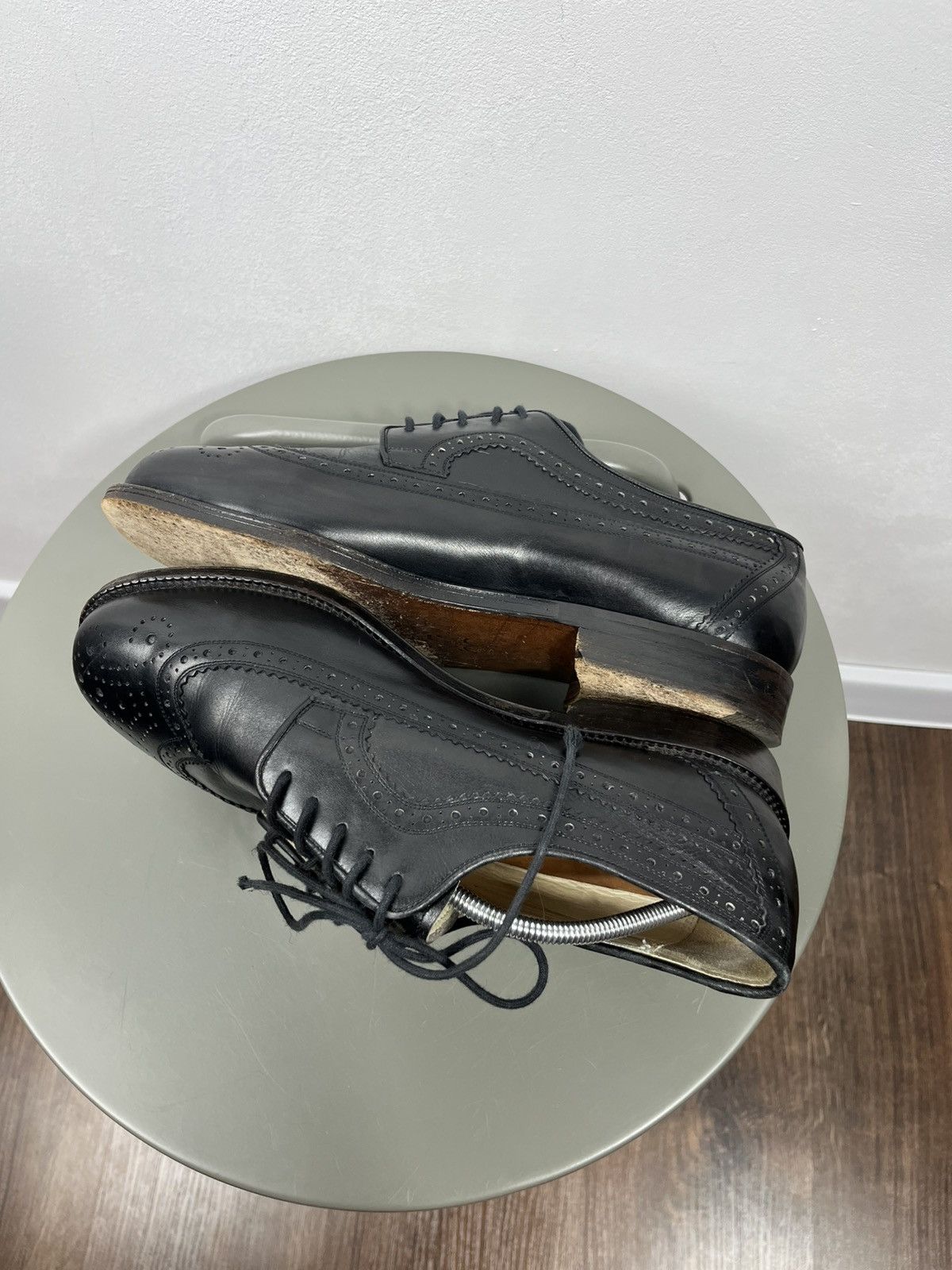 Leather Black Leather Brogue Wingtip Shoes Size 41 EU Dress Leather Size US 8 / EU 41 - 8 Thumbnail