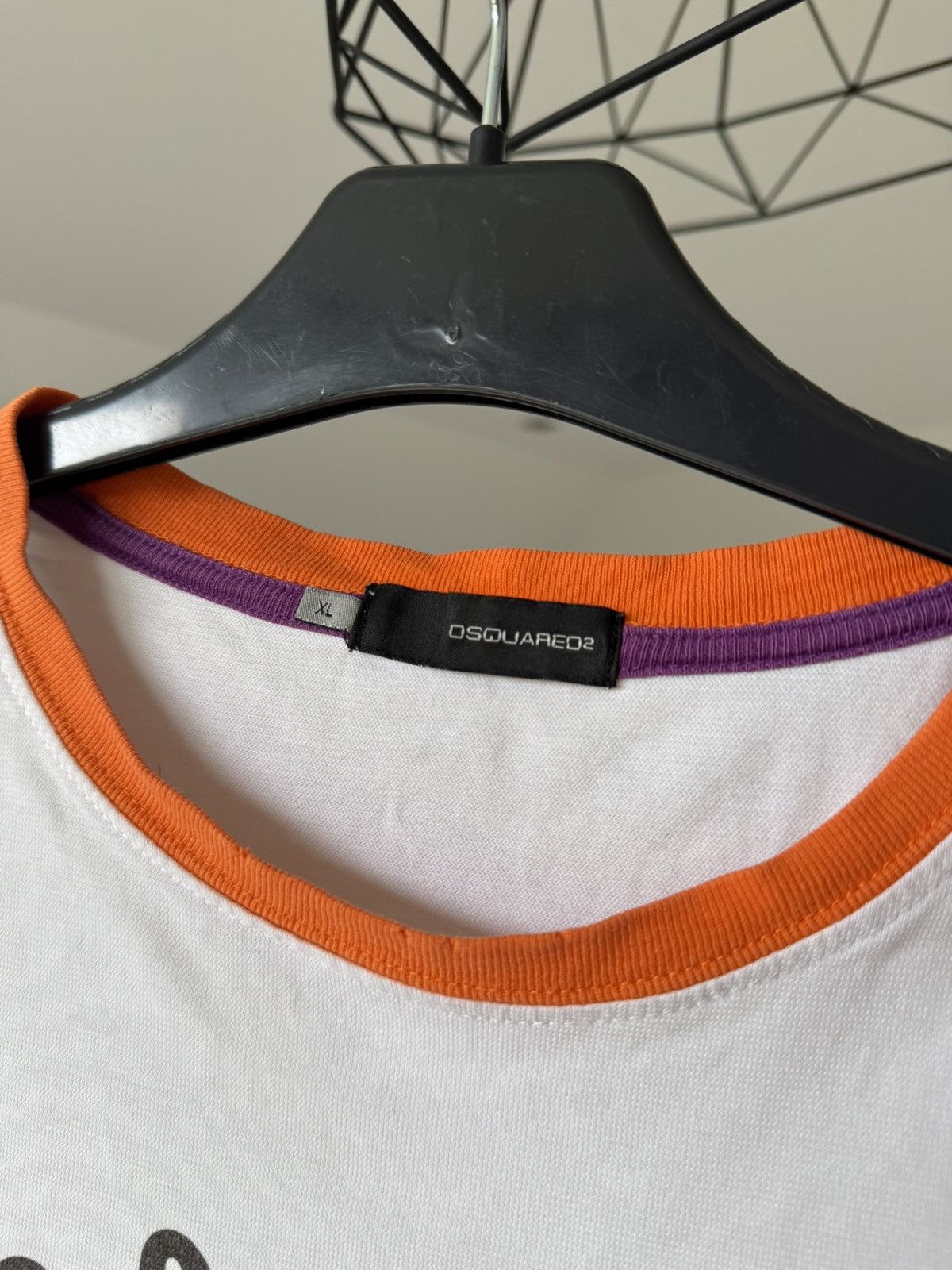 Dsquared2 × Japanese Brand Dsquared2 Logo Y2K Ringer T-shirt 00s Dean&Dan White XL Size US XL / EU 56 / 4 - 3 Thumbnail