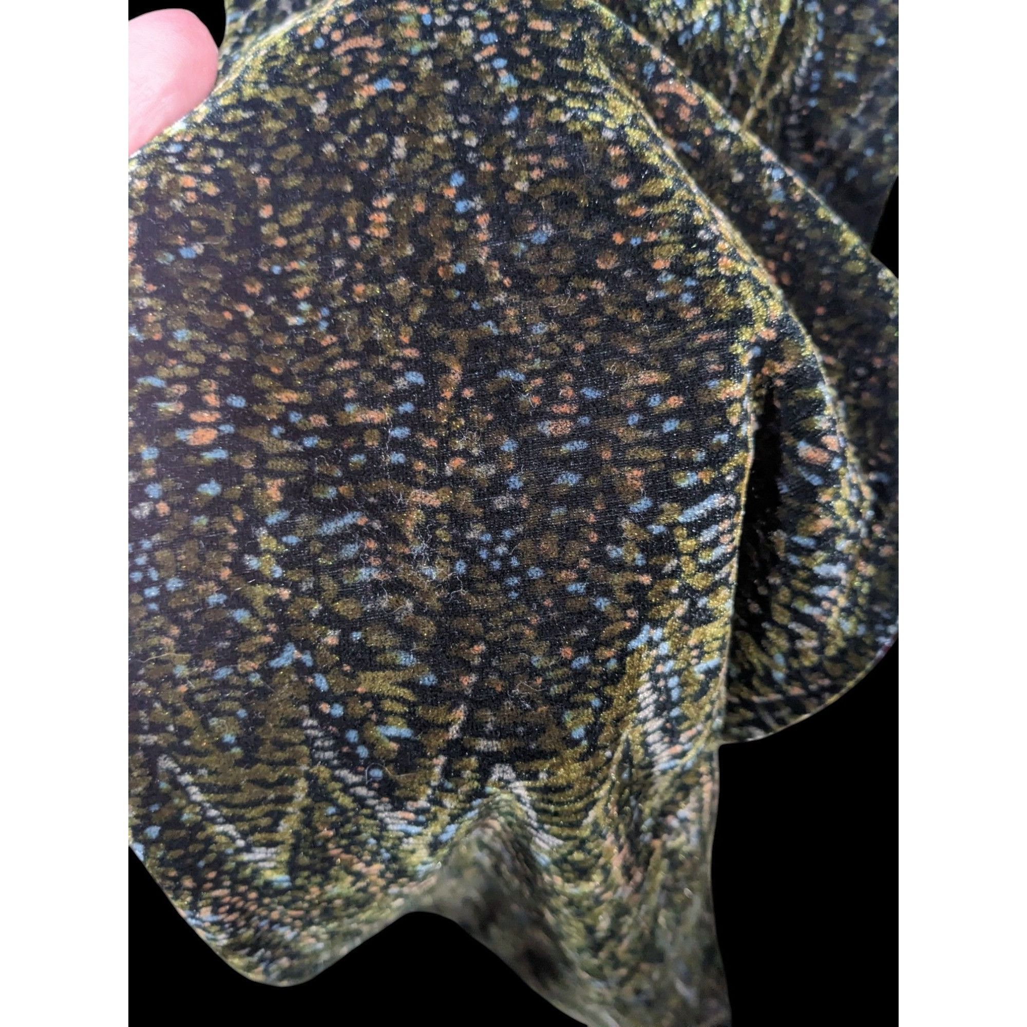 Other Black And Green Speckled Velvet-Like Scarf Size ONE SIZE - 7 Thumbnail