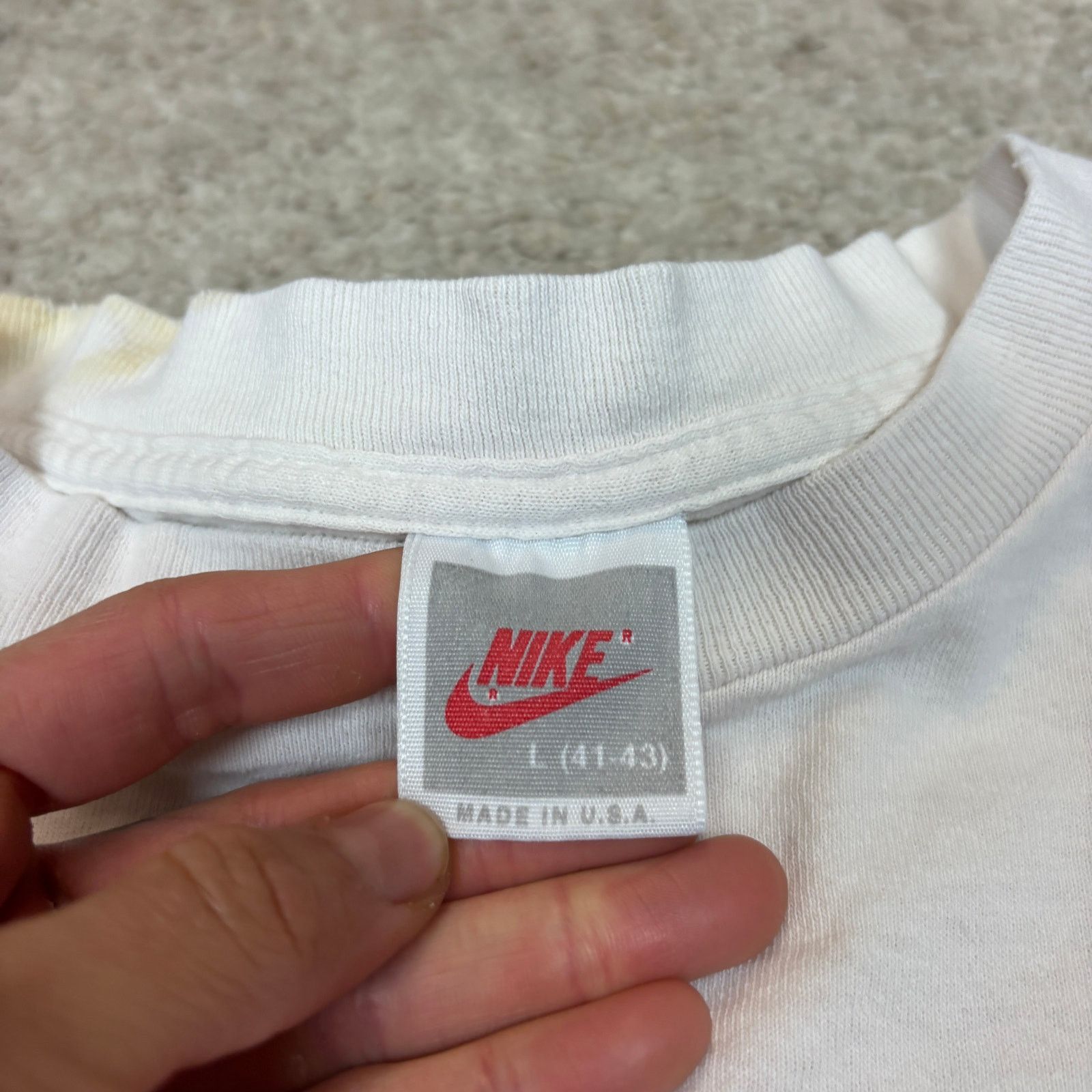 Nike Vintage 90s Nike Just Do It Swoosh Short Sleeve T Shirt Size US L / EU 52-54 / 3 - 5 Thumbnail