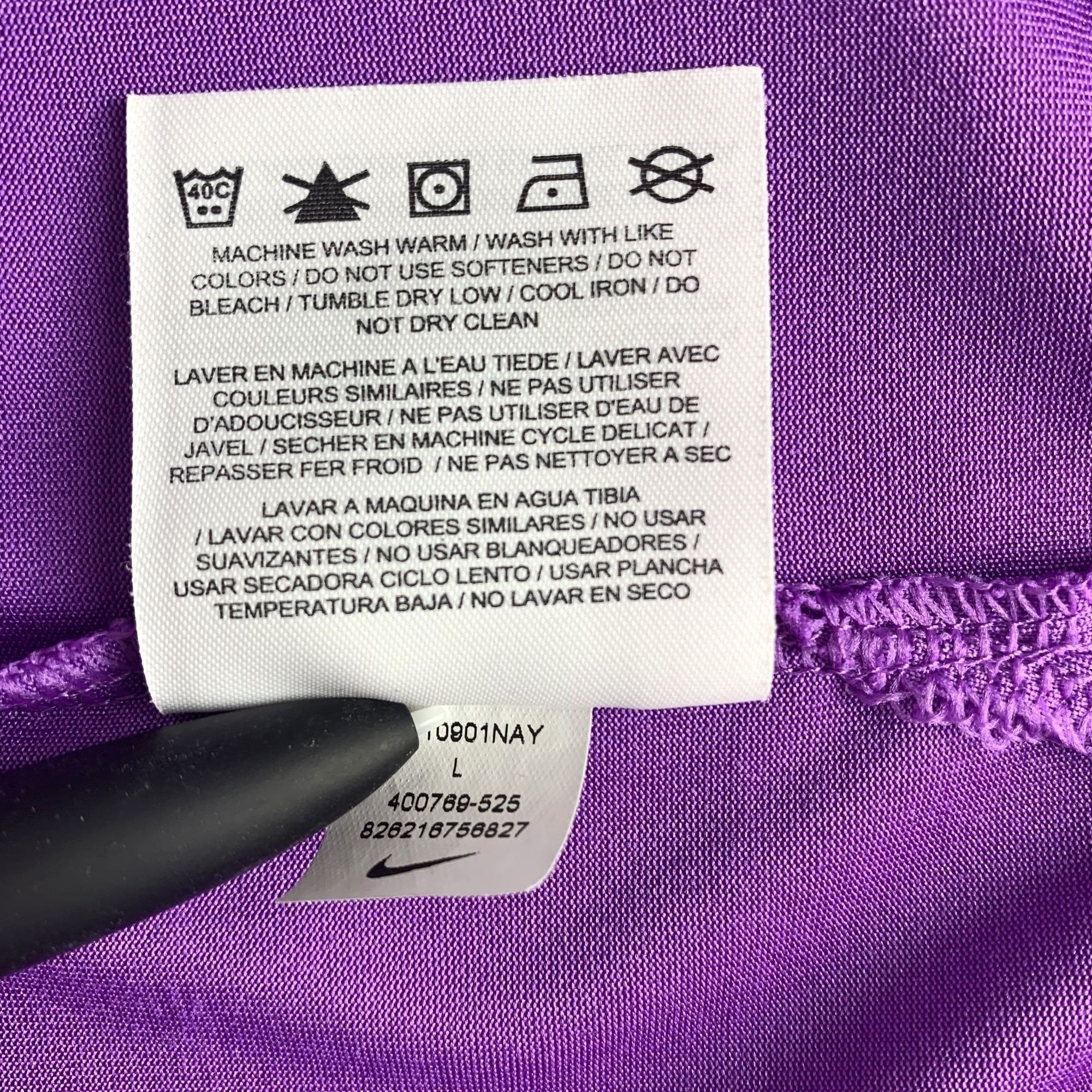 Nike Nike Golf Purple Performance Polo Shirt Dri-Fit Poly Mesh Size US L / EU 52-54 / 3 - 7 Thumbnail