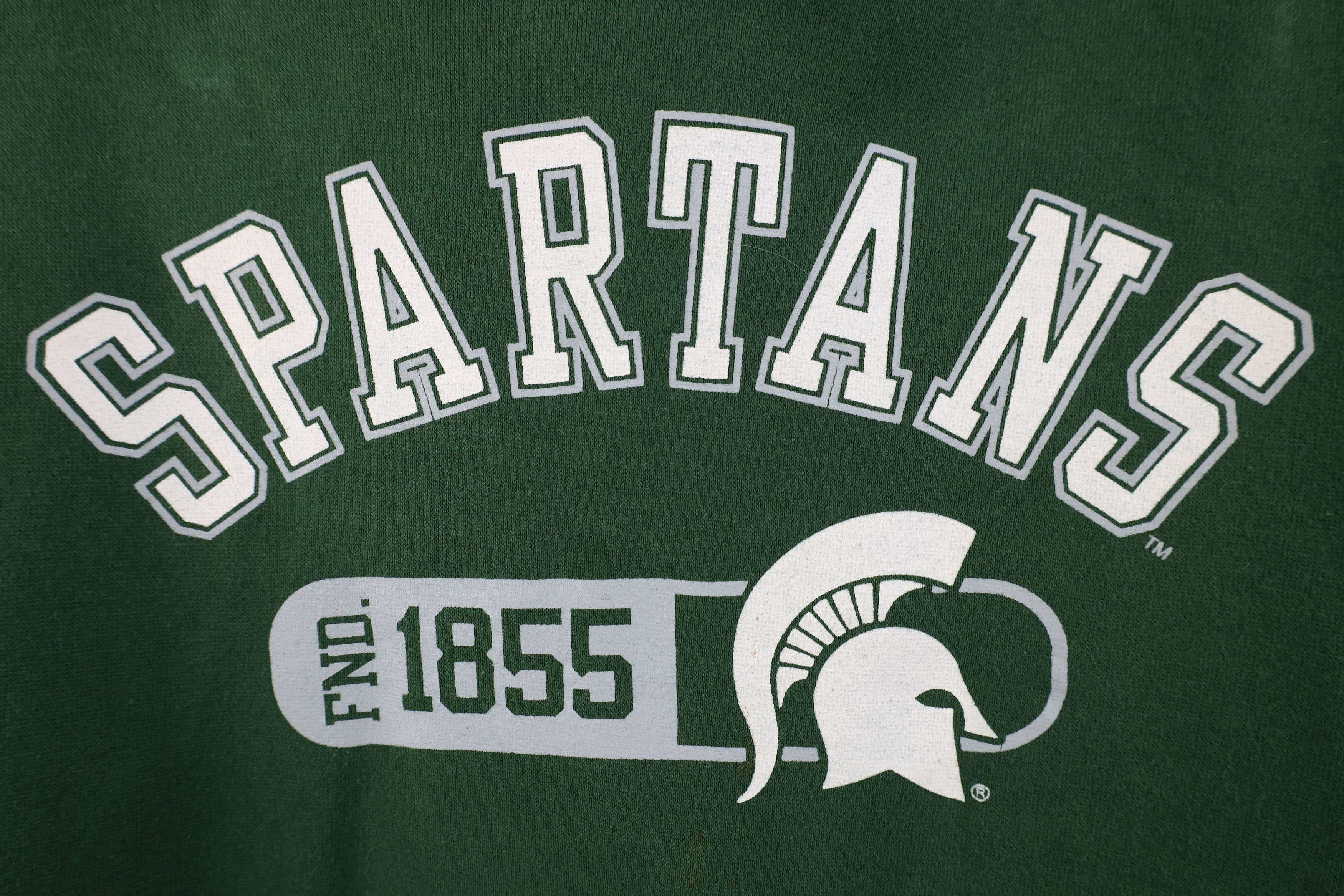 Vintage Vintage 90s Y2K Michigan State University Hoodie Green Size US S / EU 44-46 / 1 - 4 Thumbnail