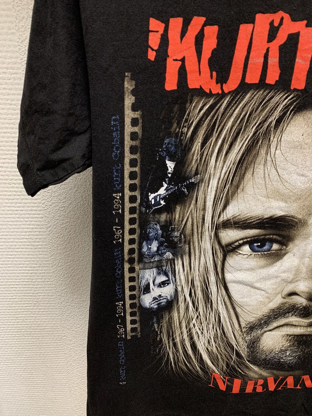 Nirvana Kurt Cobain Nirvana vintage black t-shirt 1990th M sz (blur) Size US M / EU 48-50 / 2 - 4 Thumbnail