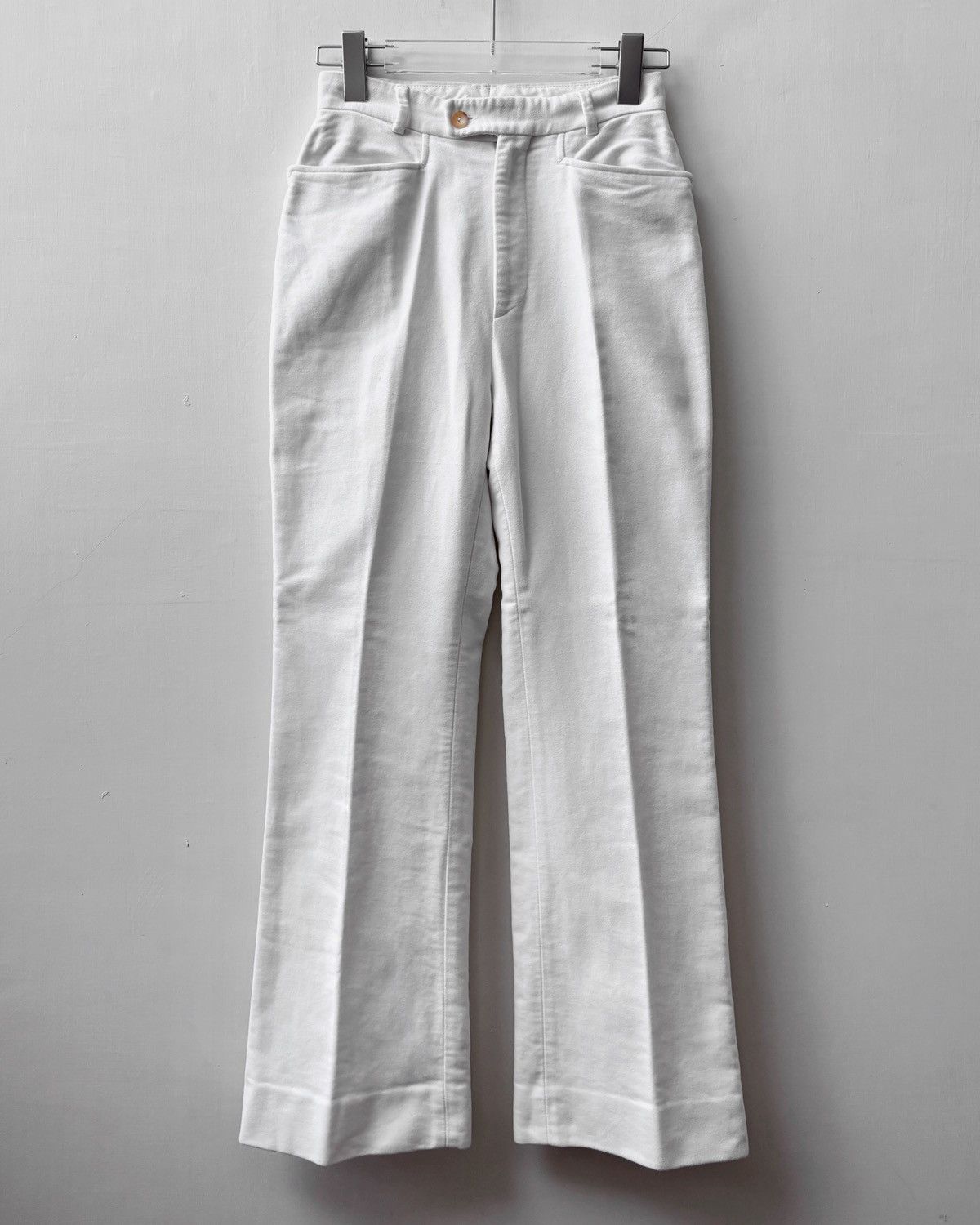 Gucci Aw1996 Gucci by Tom Ford White Velvet Pants Size 26" / US 2 / IT 38 - 2 Thumbnail
