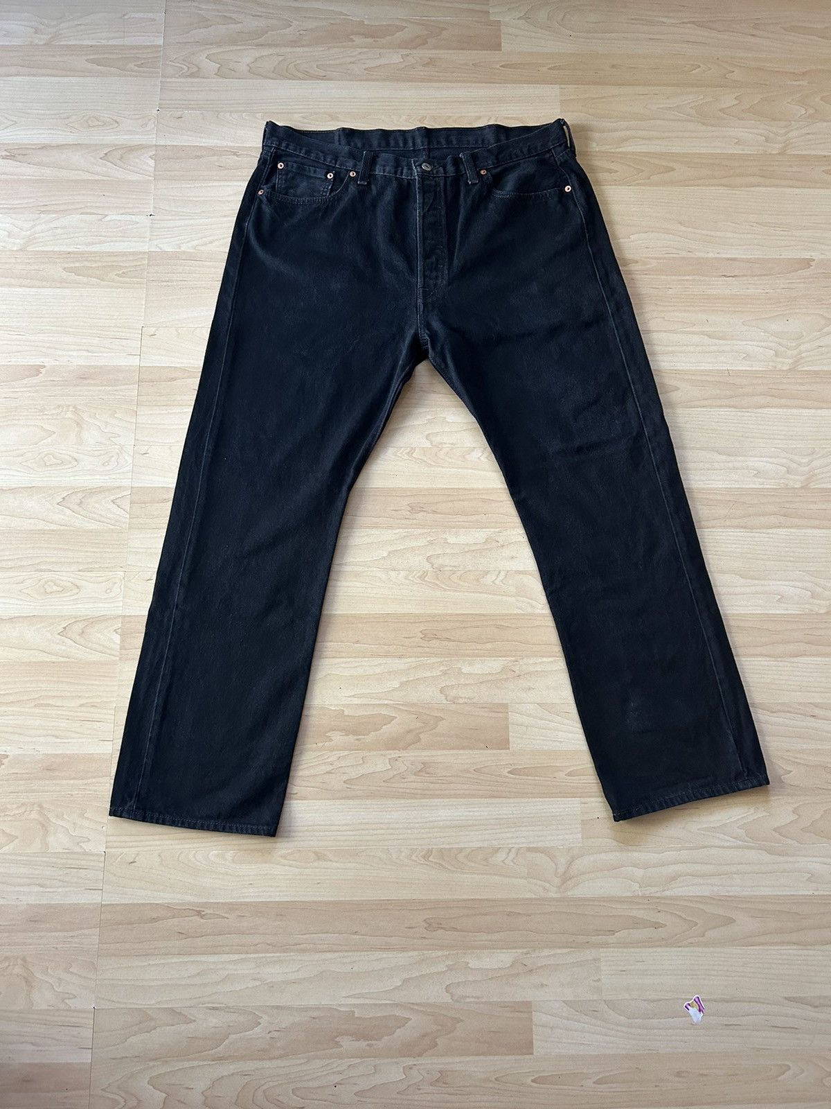 Levi's Levi’s 501 Classic Black Denim Jeans Size US 40 / EU 56 - 2 Thumbnail