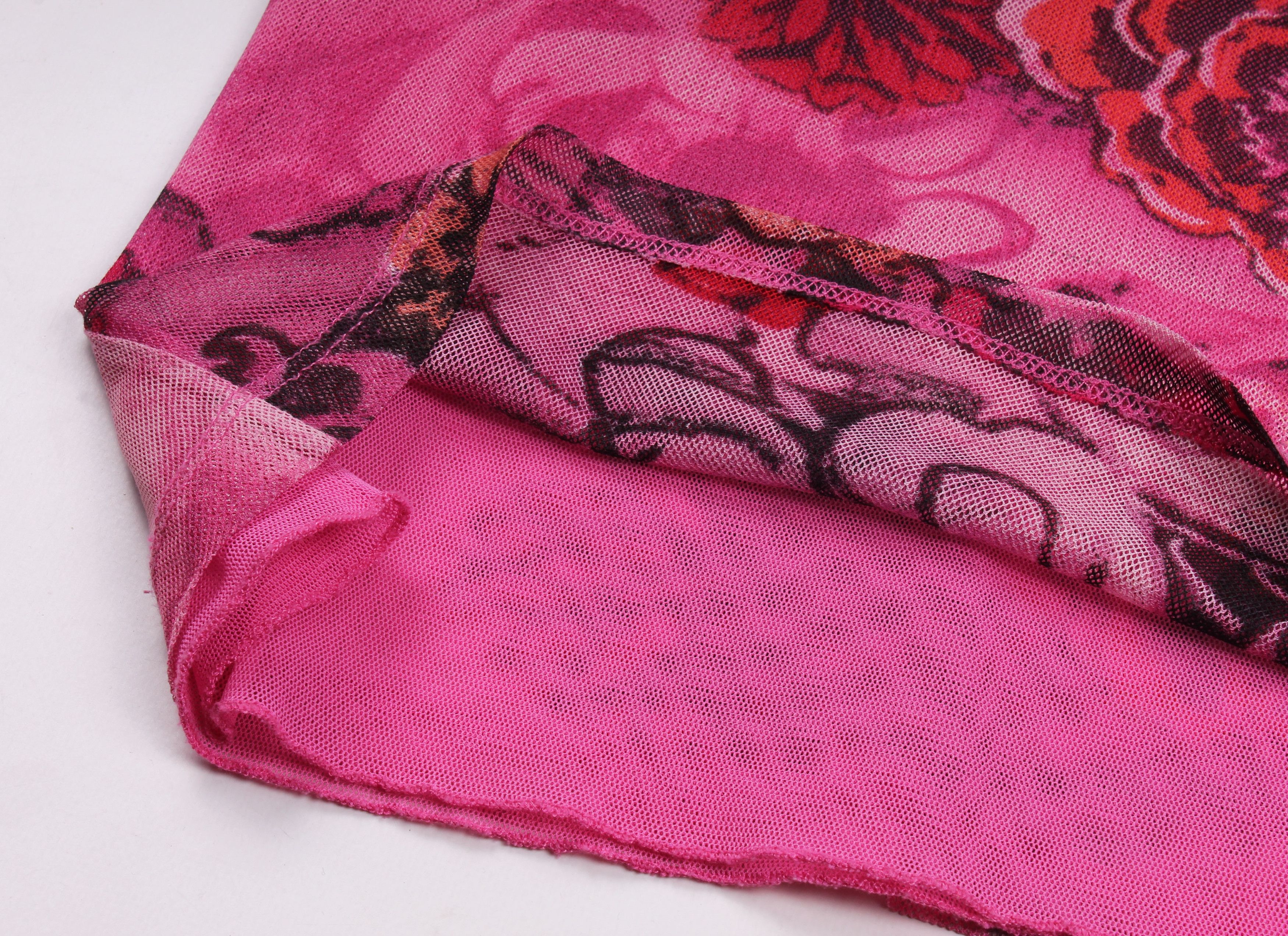 Vintage Vintage Passport Pink Mesh Floral Short Sleeve T-shirt Size S / US 4 / IT 40 - 8 Thumbnail