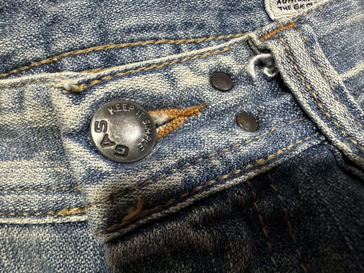 GAS × If Six Was Nine × Japanese Brand 🔥Sick Y2K Gas Jeans Light Wash Flared Denim Faded Size US 30 / EU 46 - 6 Thumbnail