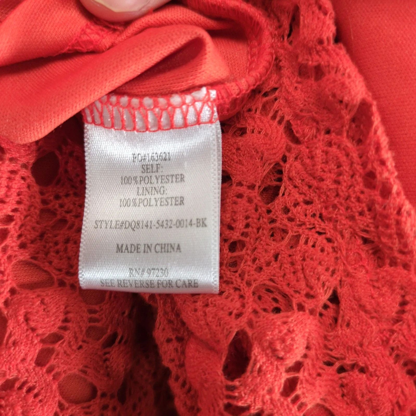 Almost Famous Almost Famous Orange Crochet Lace Skater Mini Dress, XL Size XL / US 12-14 / IT 48-50 - 4 Thumbnail
