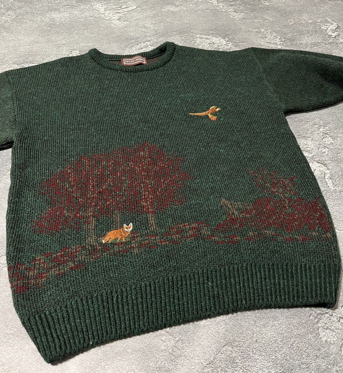 Vintage Vintage 90s Peter Gribby Knitted Wool Sweater Size US L / EU 52-54 / 3 - 2 Thumbnail