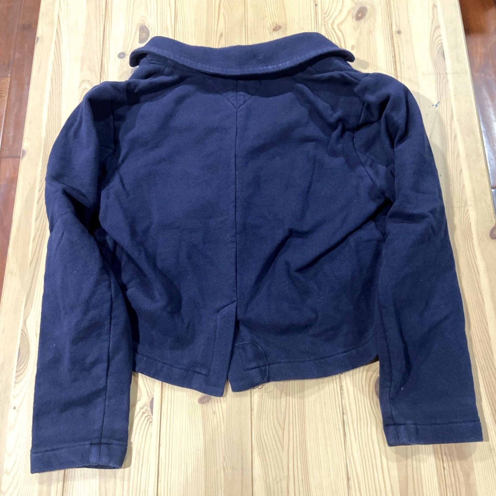 Tommy Hilfiger Tommy Hilfiger Jacket Knit Cotton Crest Blazer Womens L Navy Blue Size L / US 10 / IT 46 - 7 Thumbnail