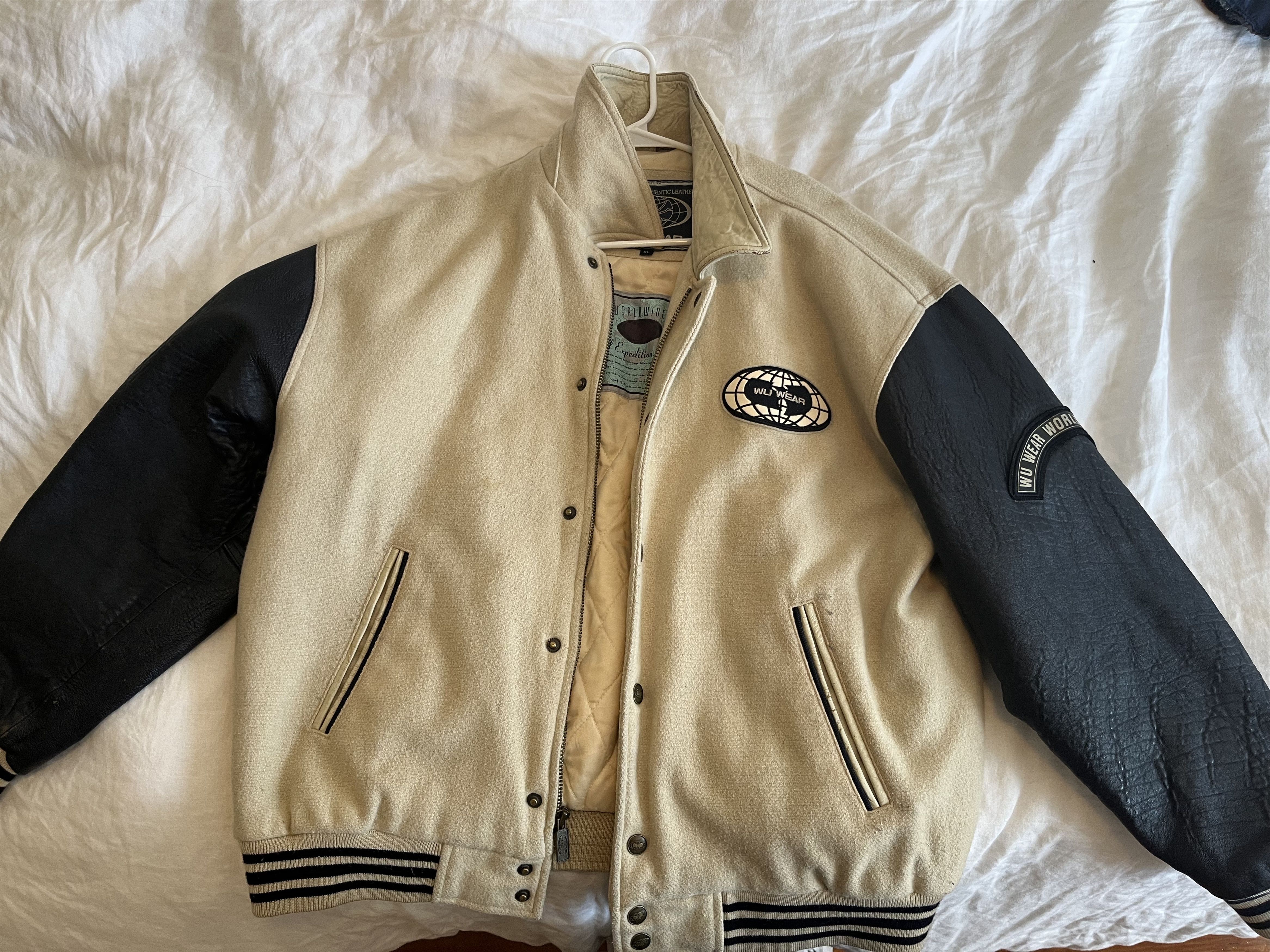 Wu Wear Vintage Letterman Leather Jacket