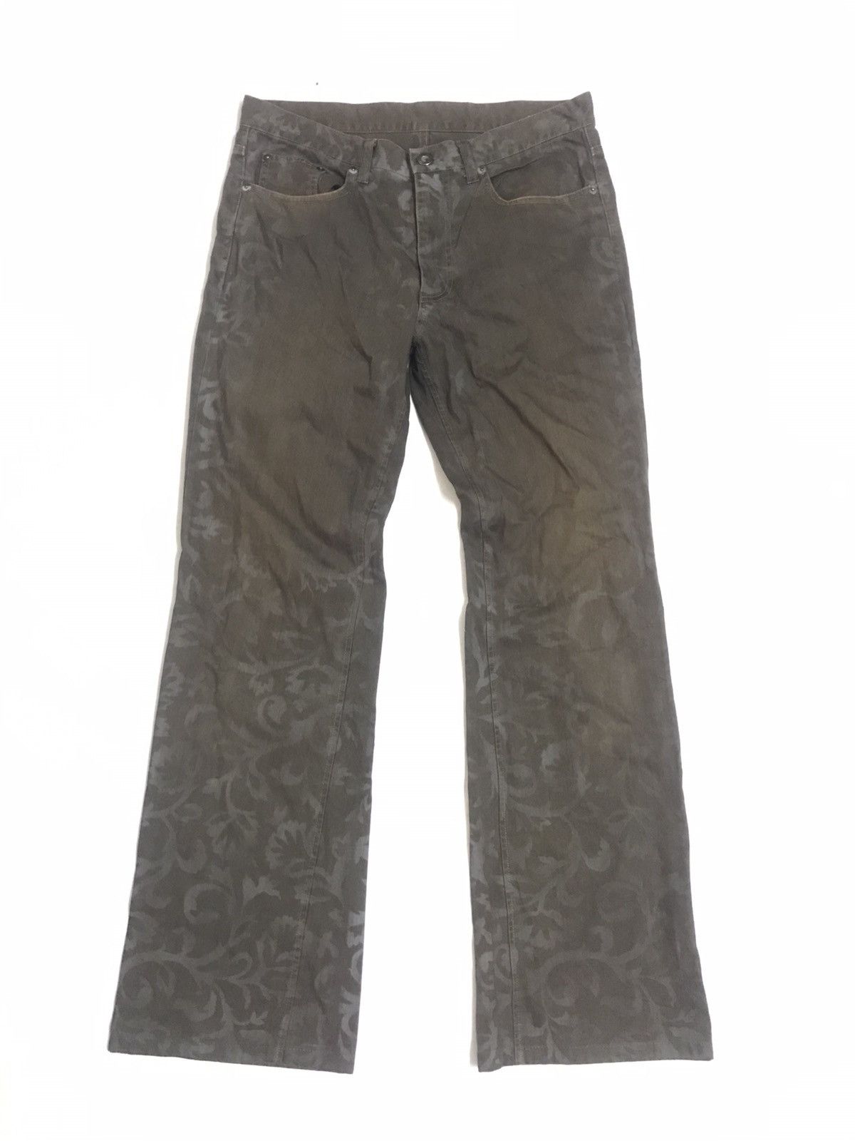 Japanese Brand CUSTOM CULTURE FLARE FLORAL JEANS Size US 31 - 1 Thumbnail