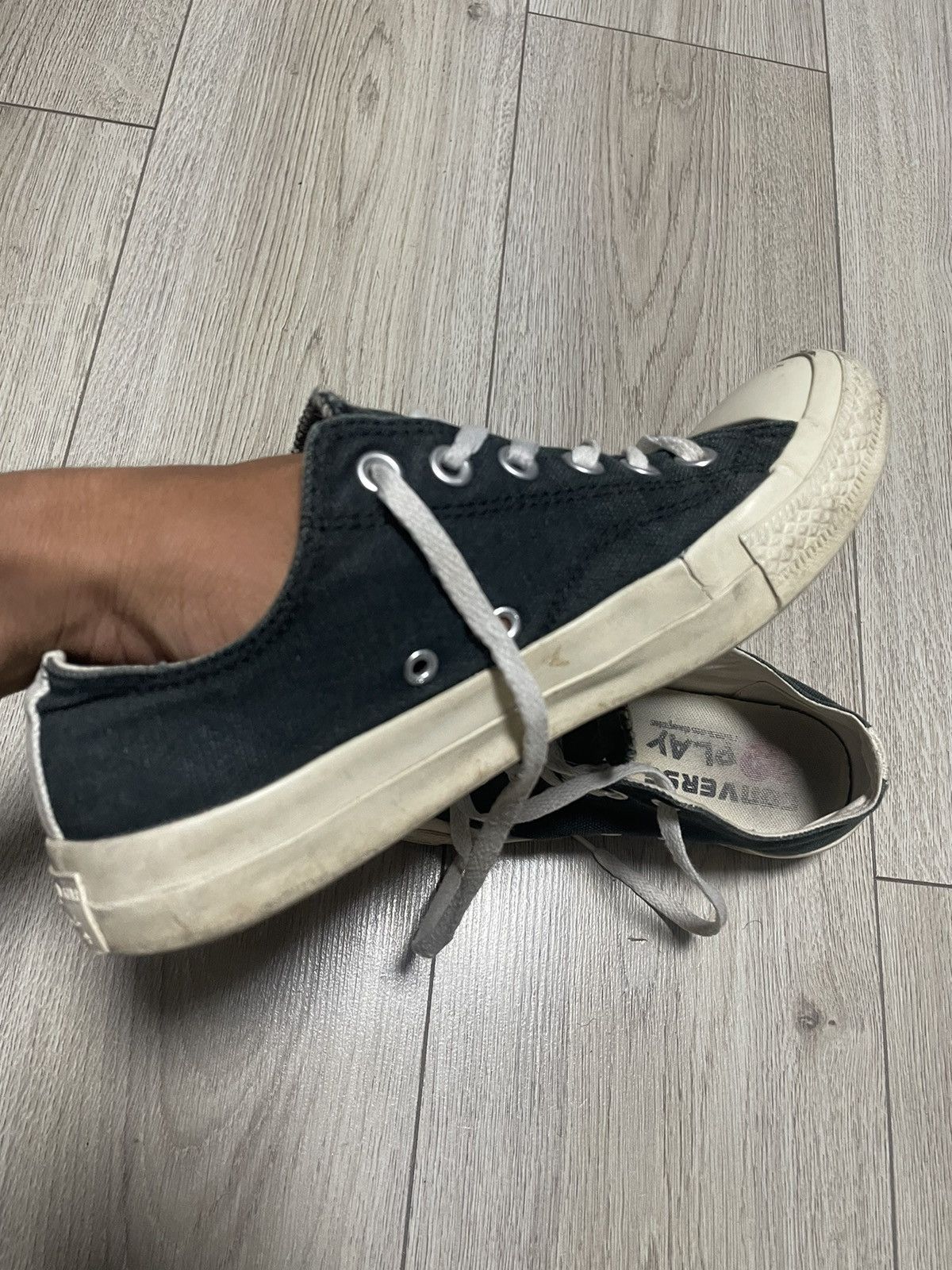 Comme des Garcons Comme des Garçons x Converse Play Black Low Sneakers US 6 Size US 6 / EU 39 - 14 Thumbnail