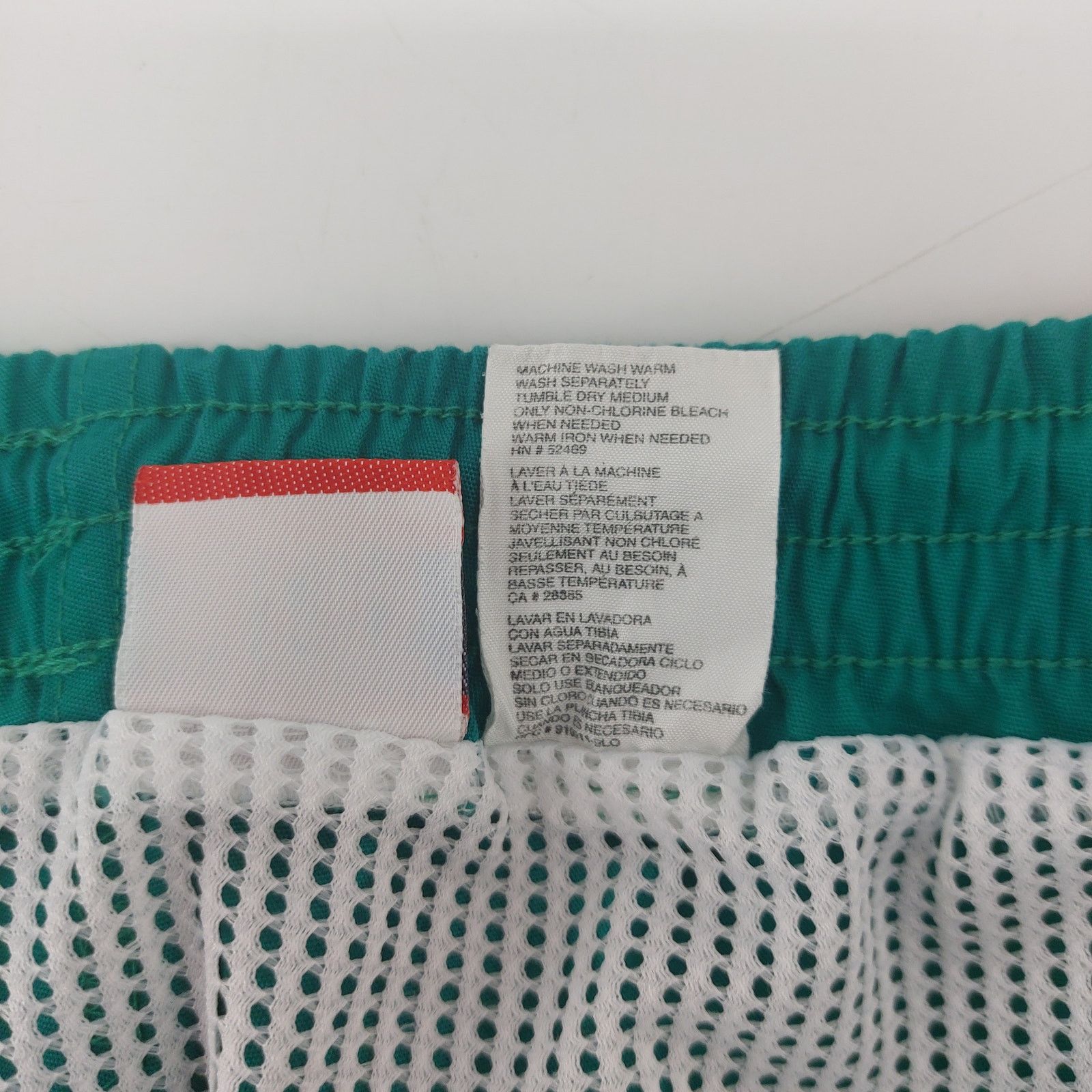 Vintage Vintage Swim Trunks Drawstring Beach Pool Green Navy Blue L Size US 35 - 4 Thumbnail
