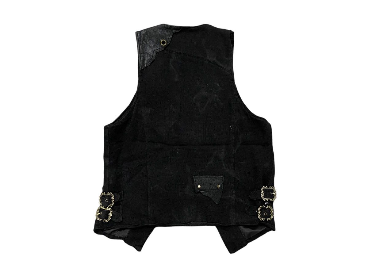 If Six Was Nine 2000s MIDAS PUNK VEST COTTON LEATHER DISTRESSED Size US S / EU 44-46 / 1 - 2 Thumbnail