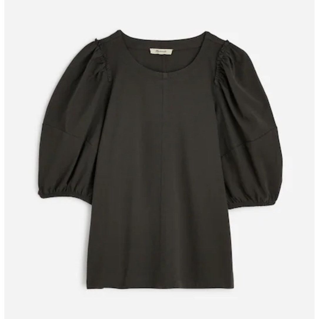 Madewell NWOT Madewell Puff-Sleeve Tee In Dark Surplus Size XXS Size XXS / US 00 / IT 34 - 1 Thumbnail