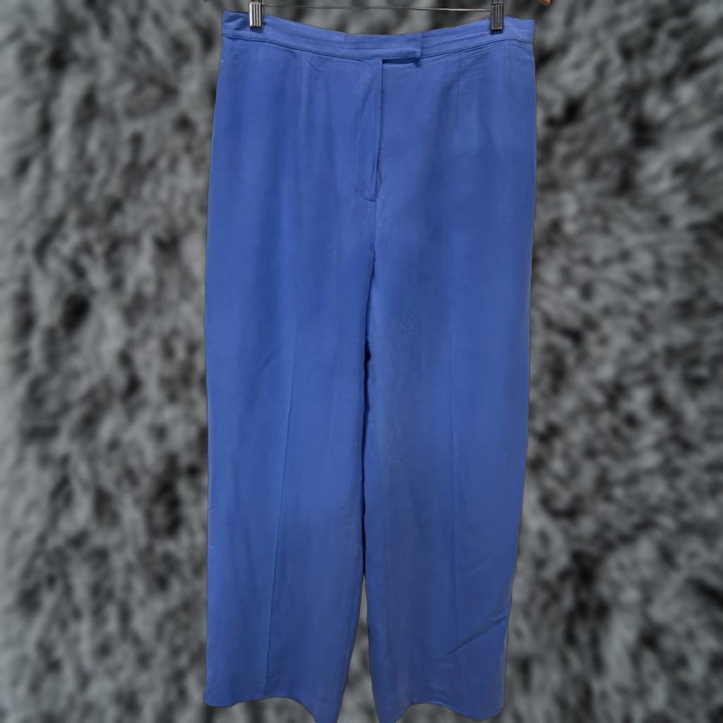 Ralph Lauren LAUREN RALPH LAUREN Silk Dress Pants Trousers Sz 16 Periwinkle Lined Womens Regular Business Size 38" / US 16 / IT 52 - 1 Thumbnail