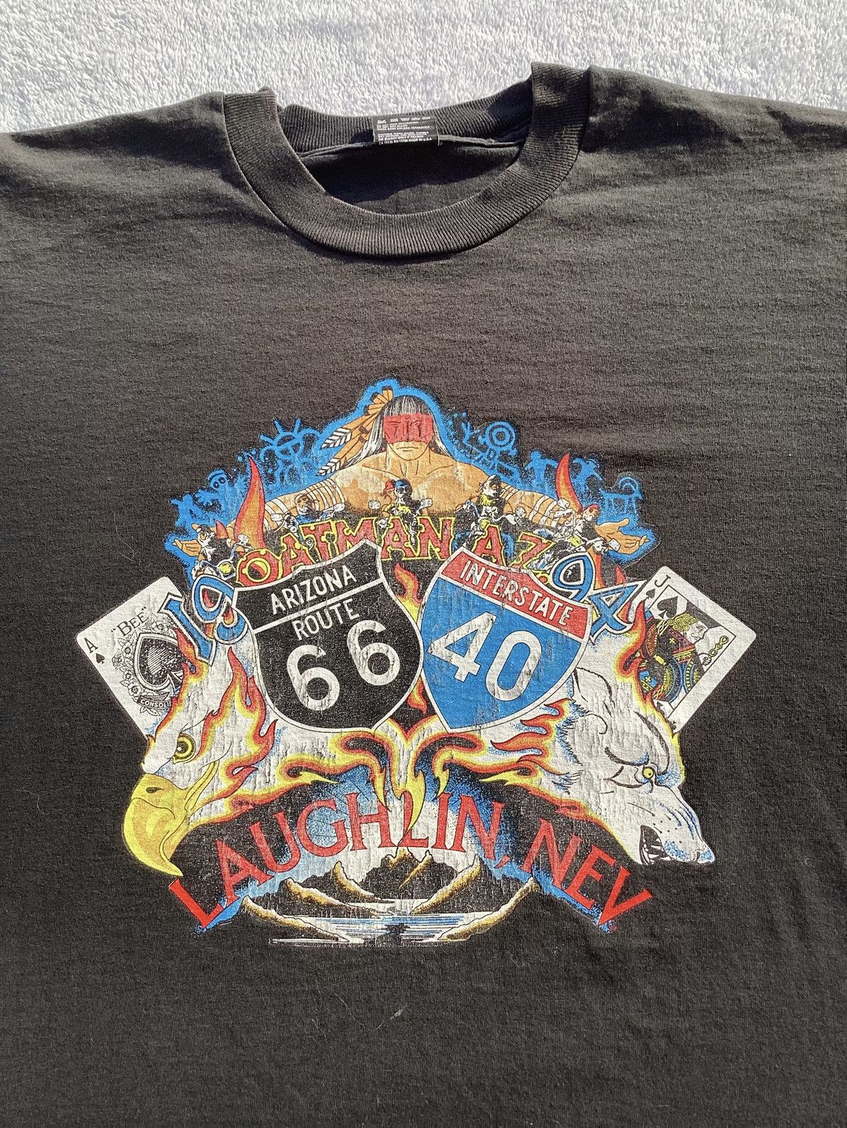 Other 94 Laughlin Nevada Route 66 Oatman, Az Indian Eagle wolf Tee Size US XL / EU 56 / 4 - 2 Thumbnail