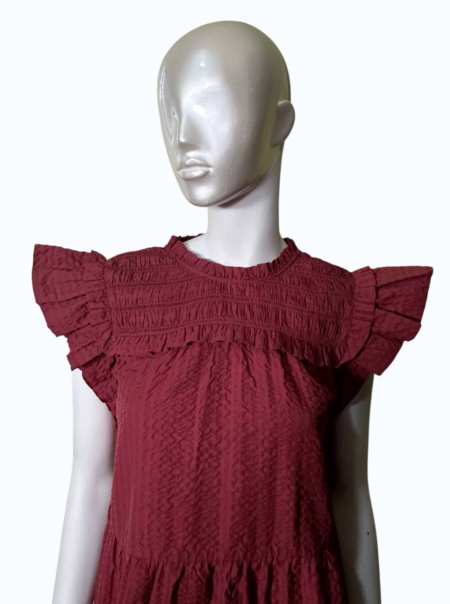 Sea New York Sevyn Seersucker Neck Dress Size M / US 6-8 / IT 42-44 - 2 Thumbnail